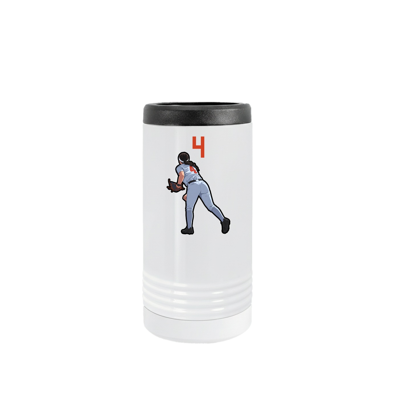 Slim Beverage Holder — Number Top in White