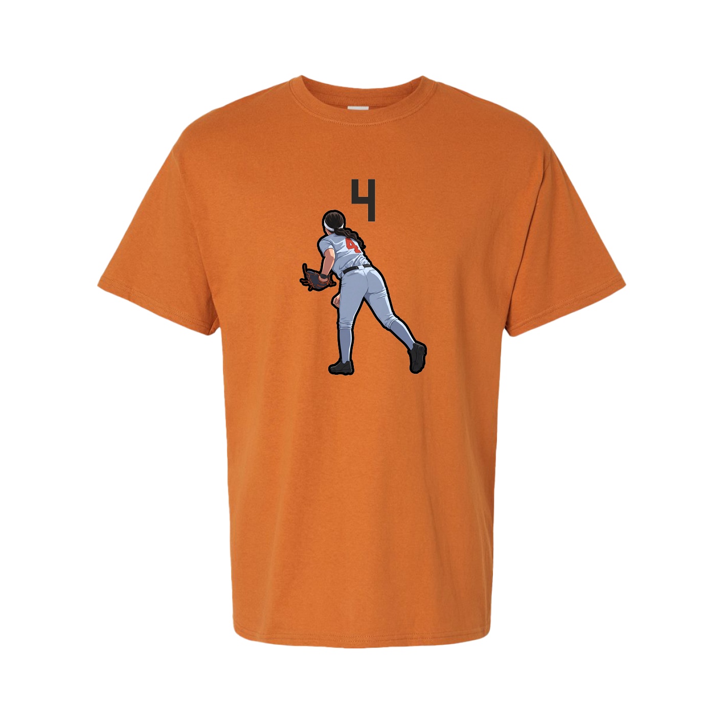 Tee — Number Top in Orange