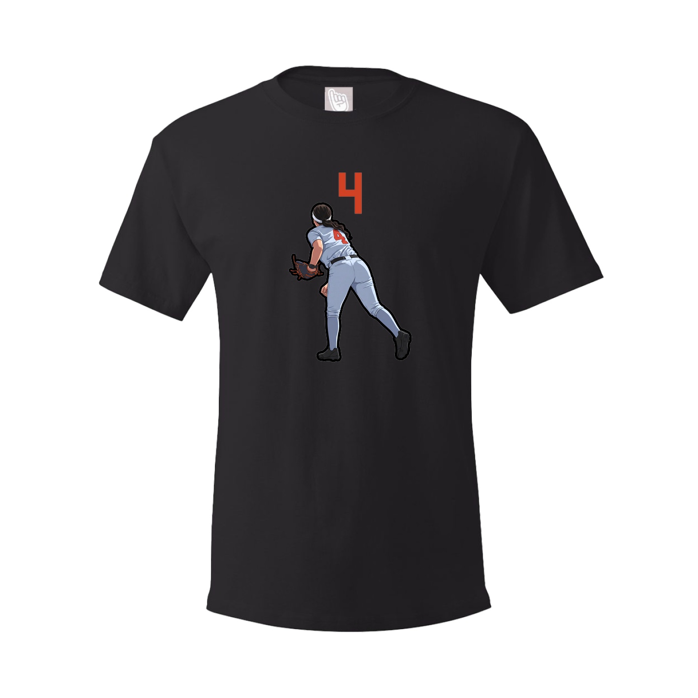 Youth Tee — Number Top in Black