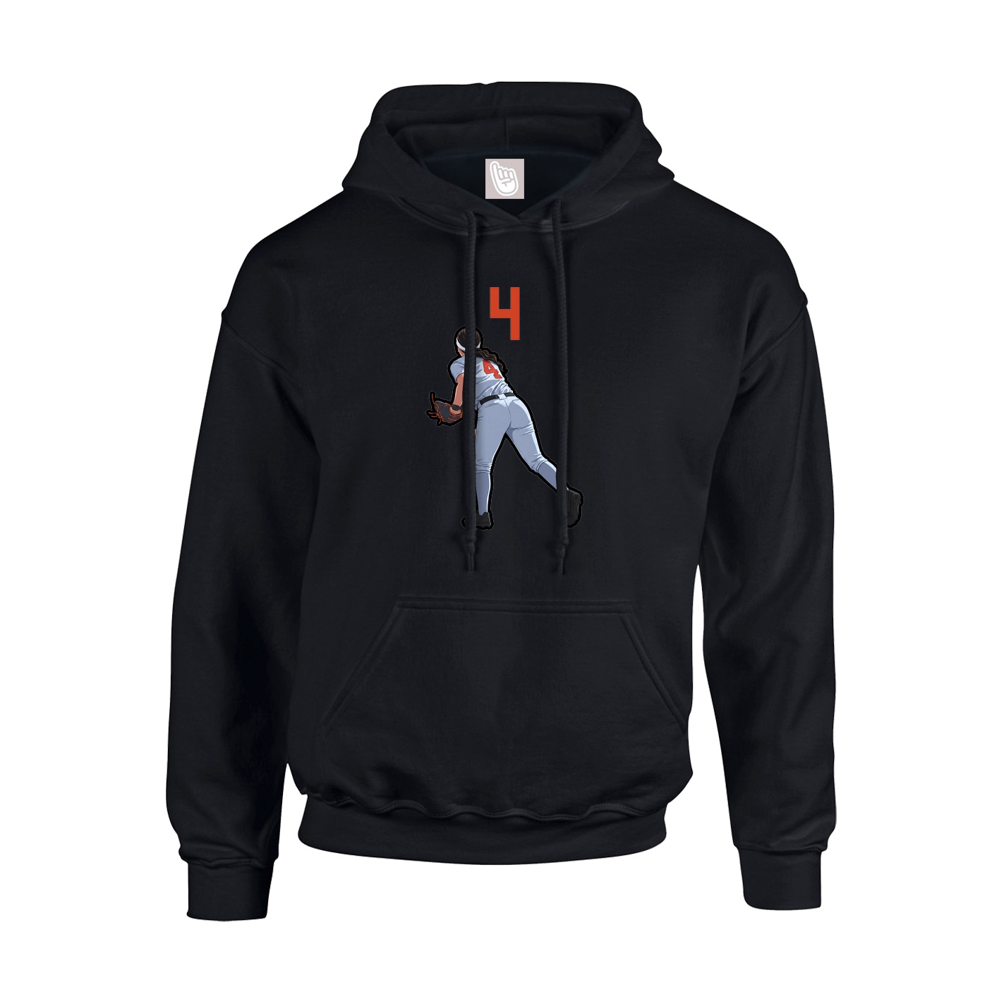 Youth Hoodie — Number Top in Black