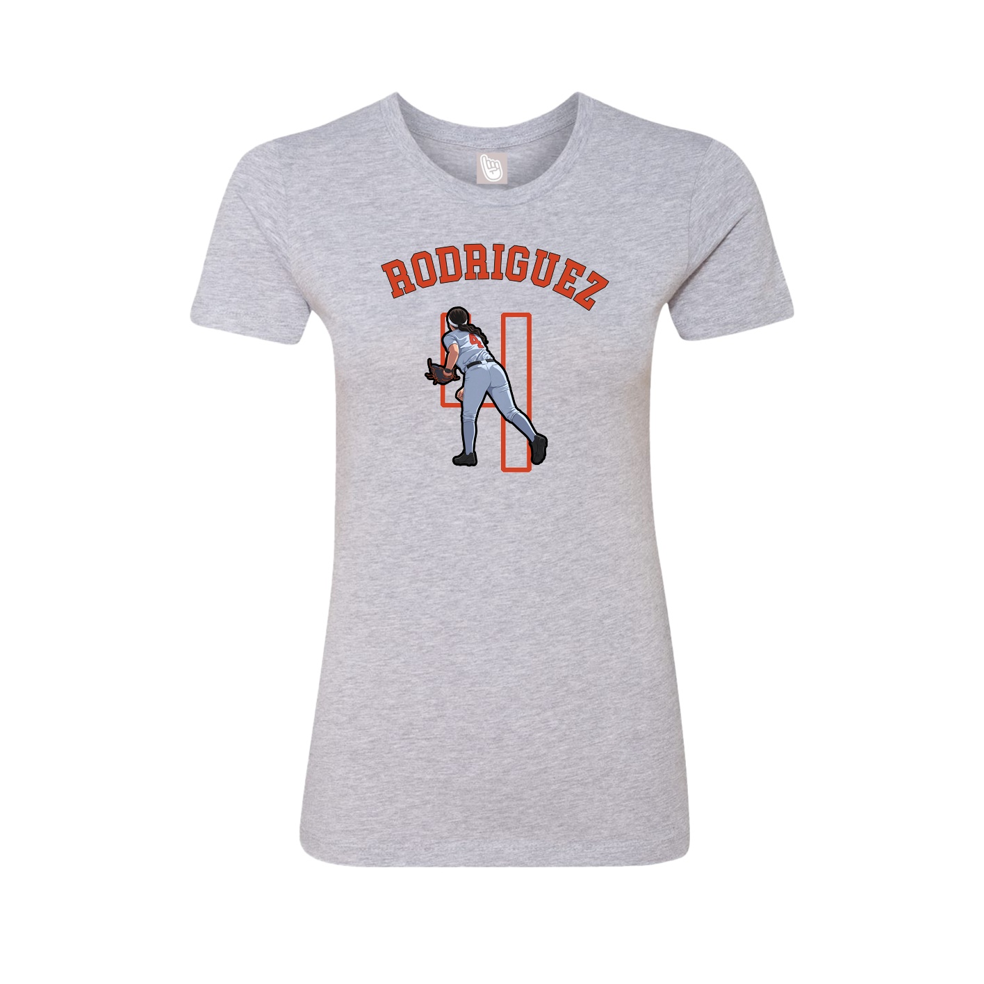 Fitted Women's Tee — Shirsey Arch in Grey