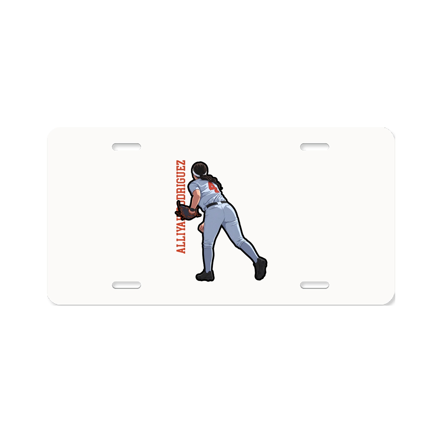 License Plate — Name Vertical in Classic