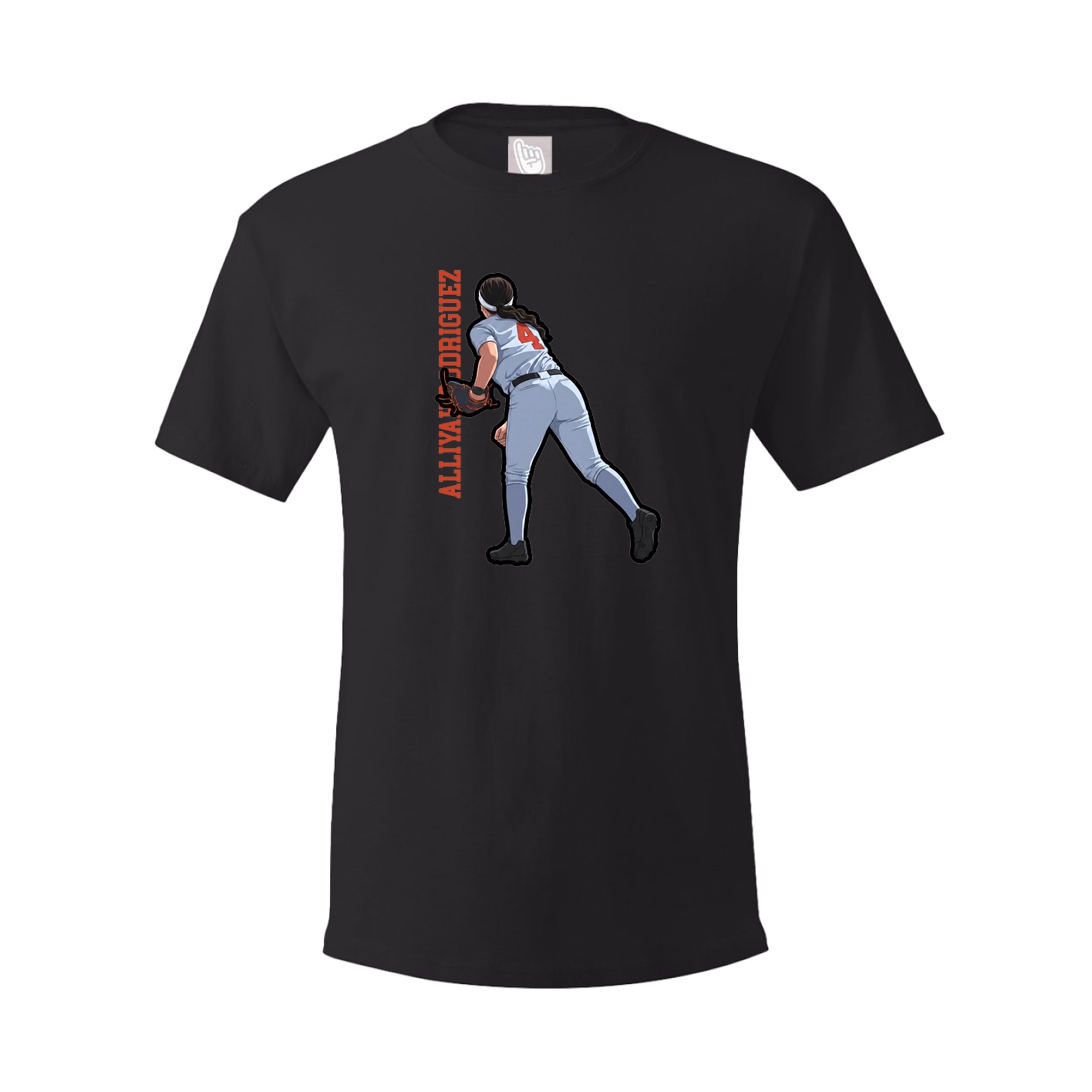 Tee — Name Vertical in Black