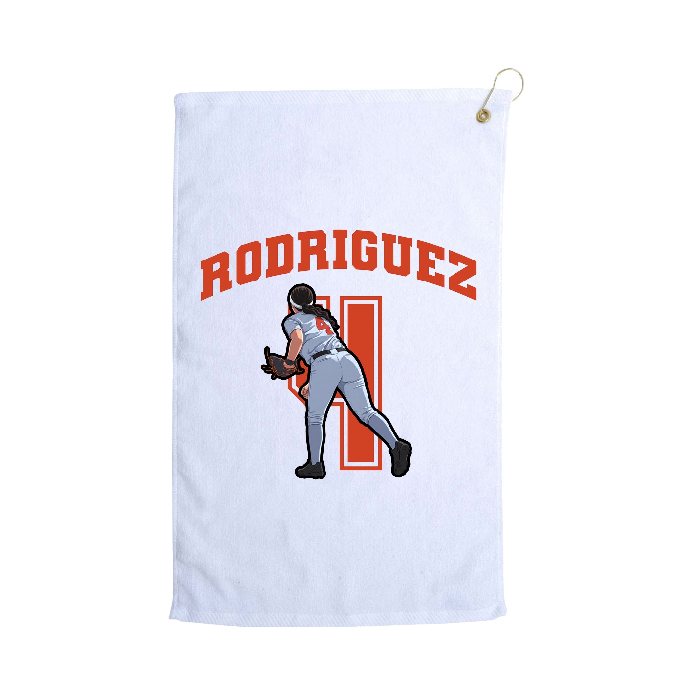 Golf Towel — Number in White