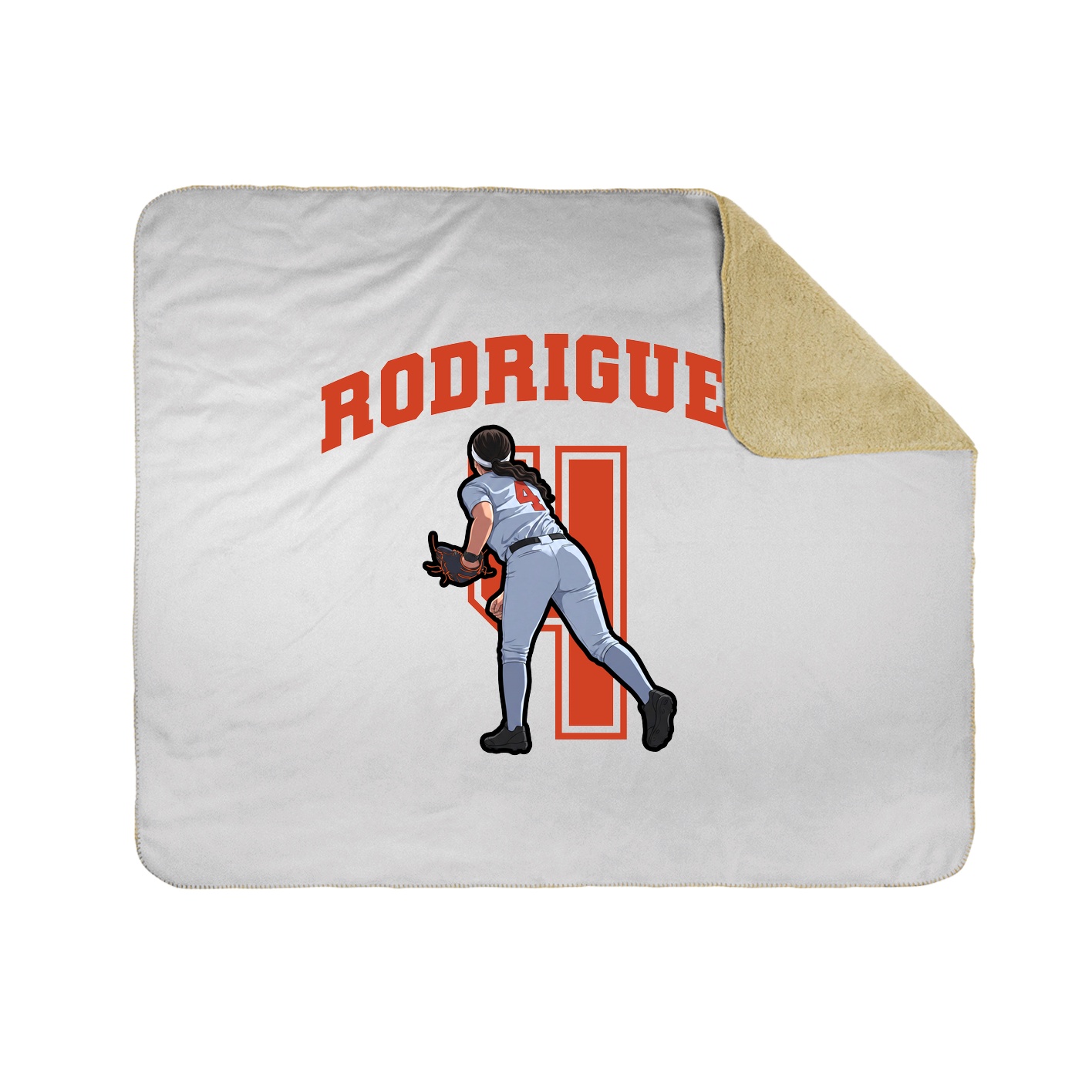 Throw Blanket — Number in White