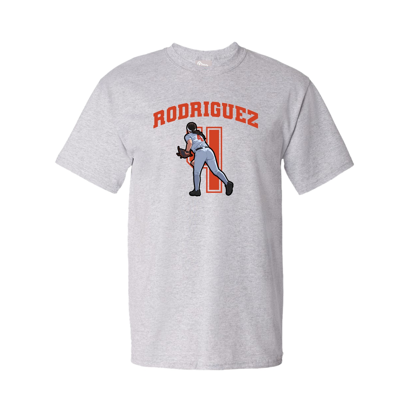 Youth Tee — Number in Grey
