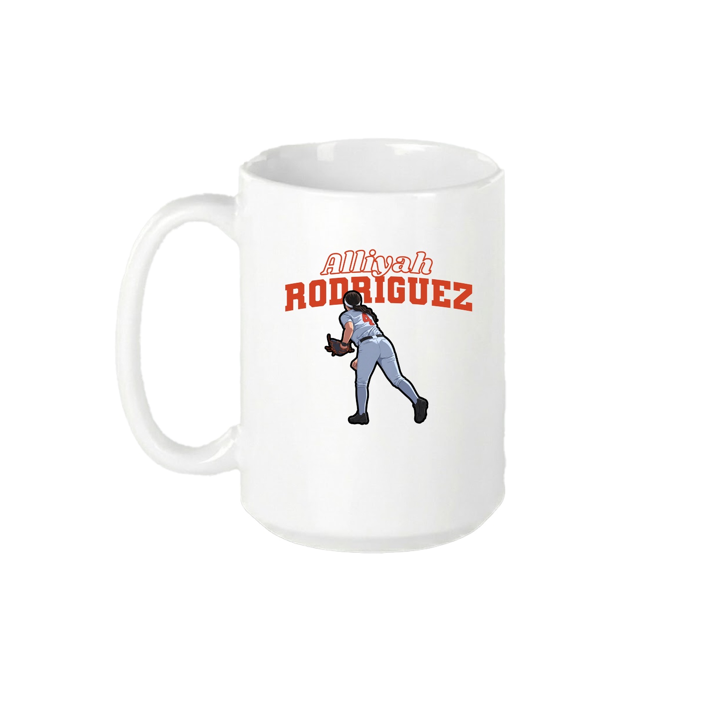 15oz Coffee Mug — Name Arch in White
