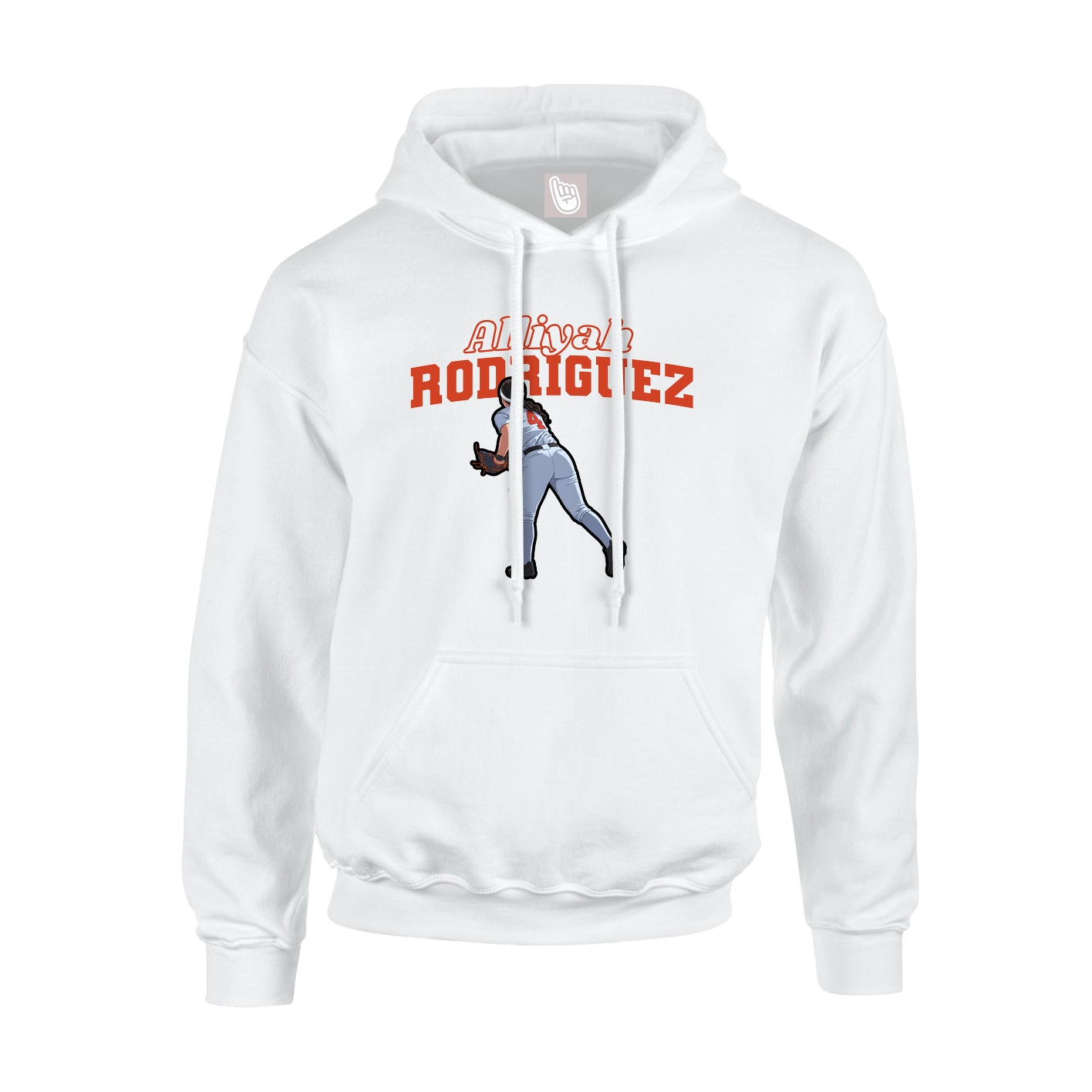 Hoodie — Name Arch in White