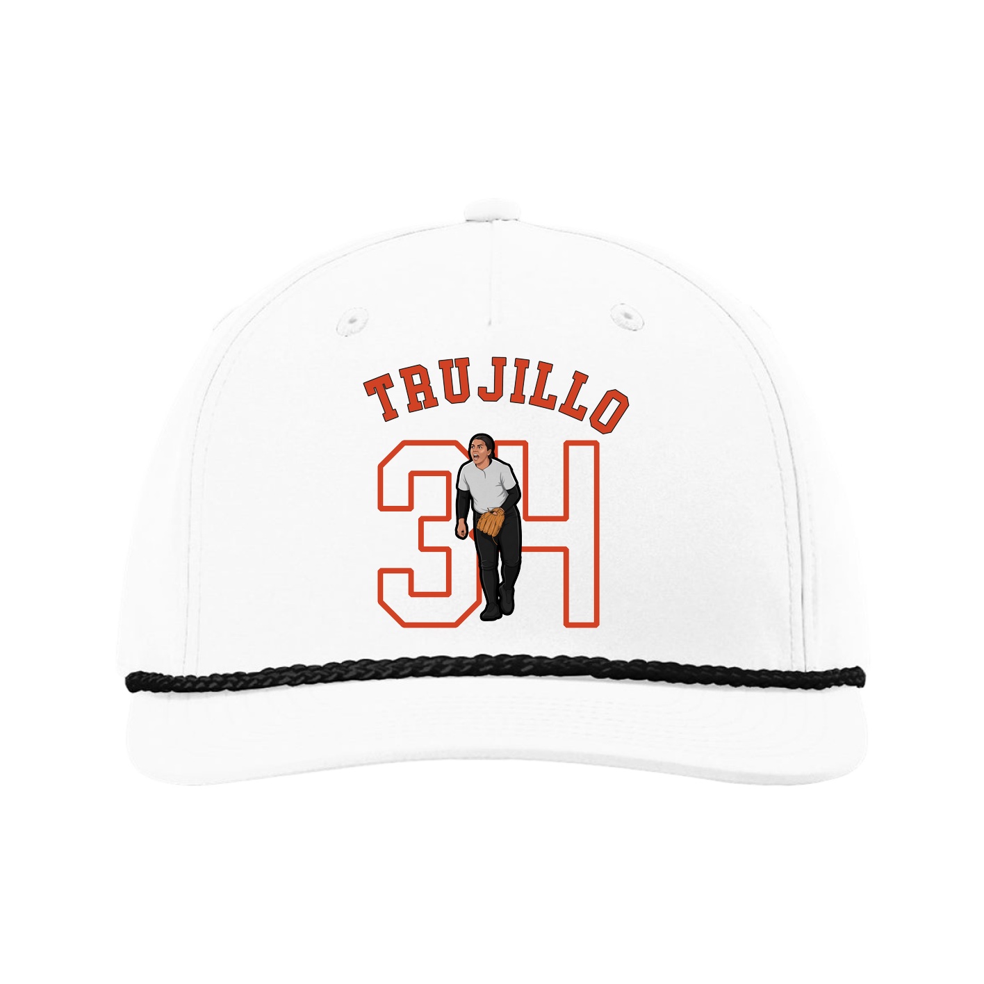 Five-Panel Classic Rope Cap — Shirsey Arch in White