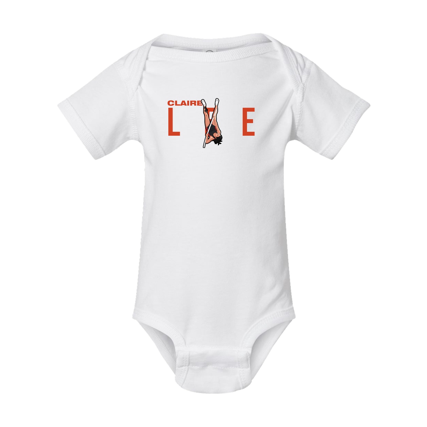 Baby Onesie — Player Name in White