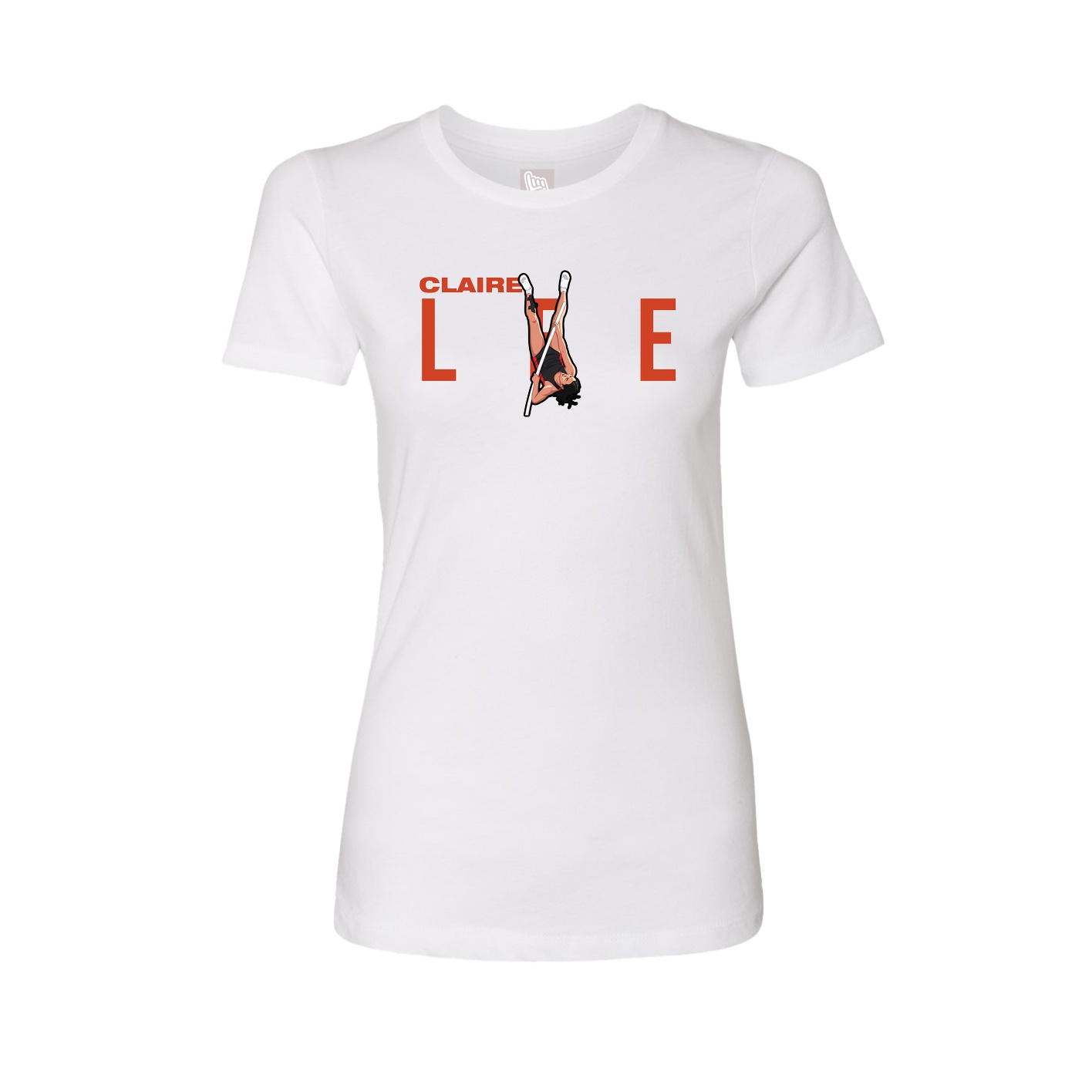 Fitted Women's Tee — Player Name in White