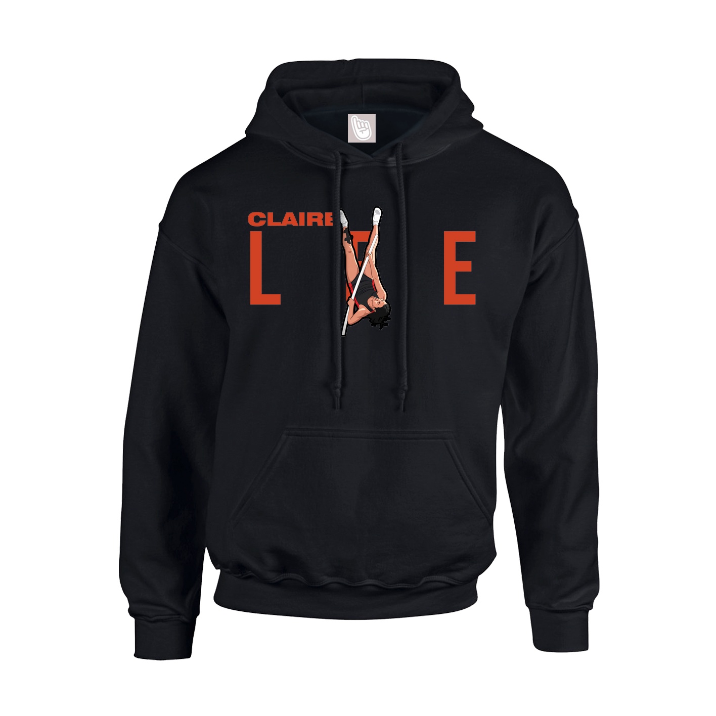 Youth Hoodie — Player Name in Black