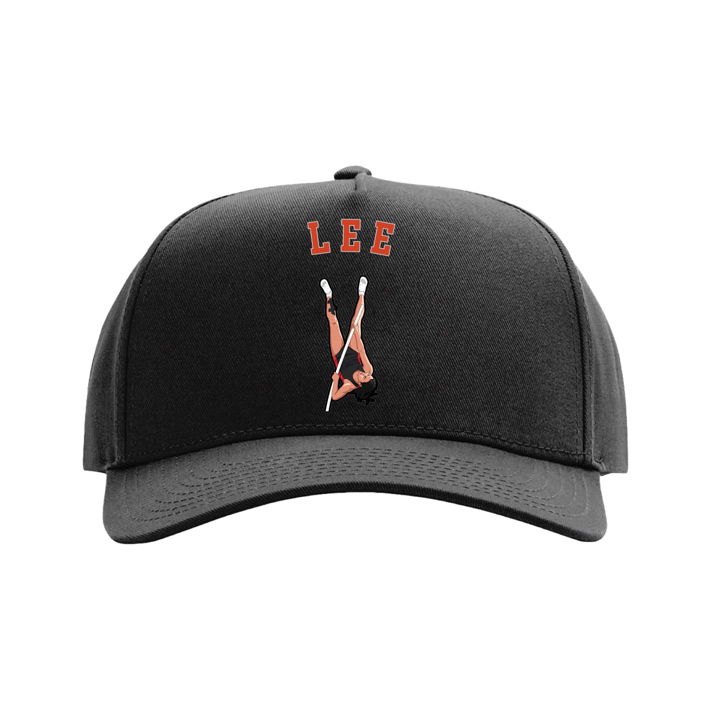 Full Fabric Five-Panel Champ Cap — Shirsey Arch in Black
