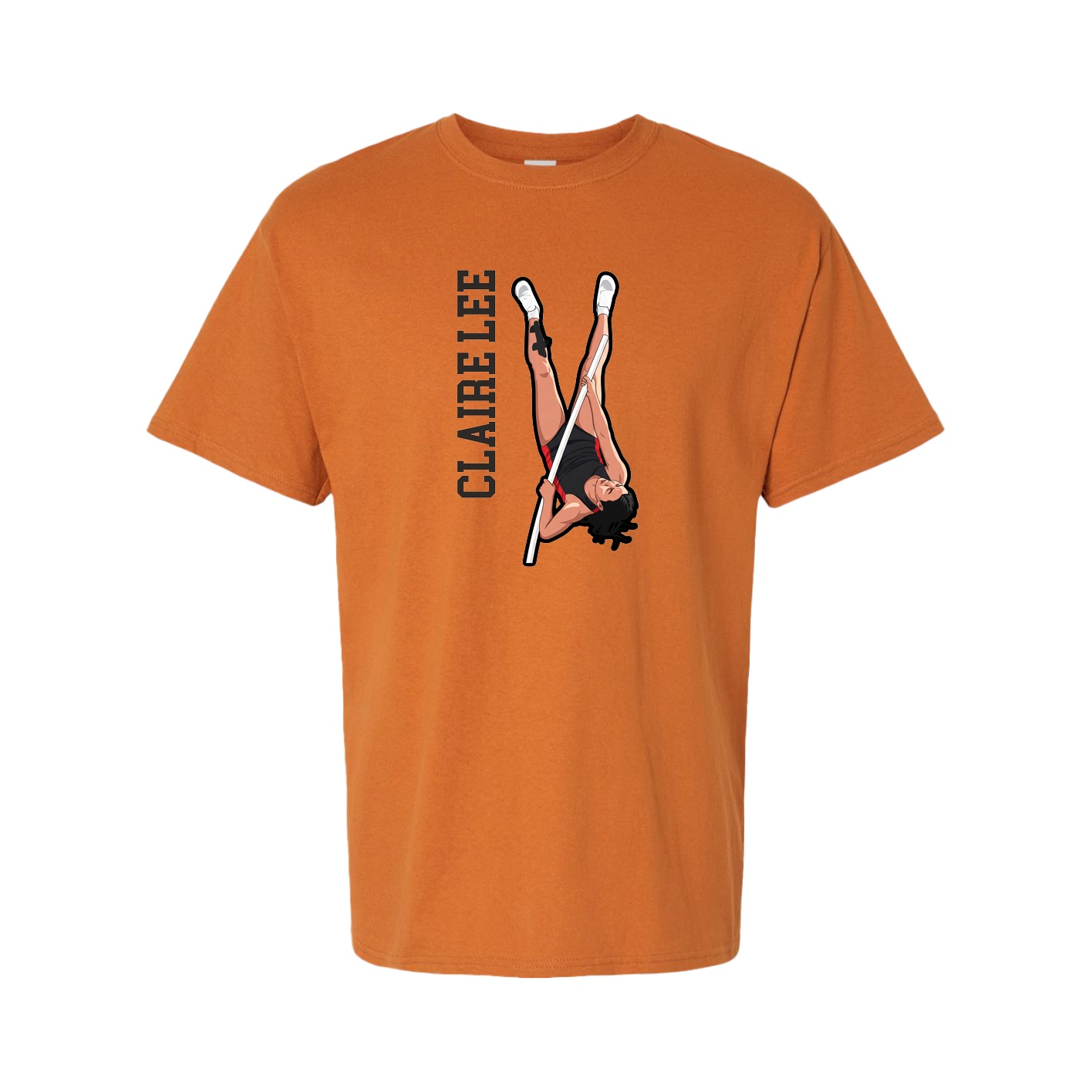 Tee — Name Vertical in Orange