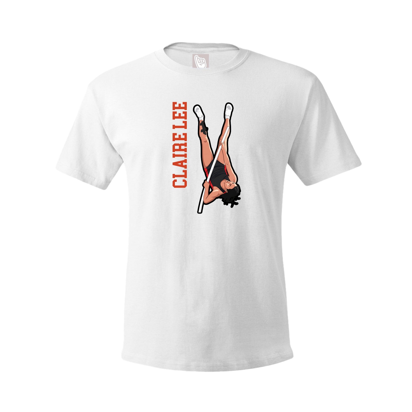 Youth Tee — Name Vertical in White