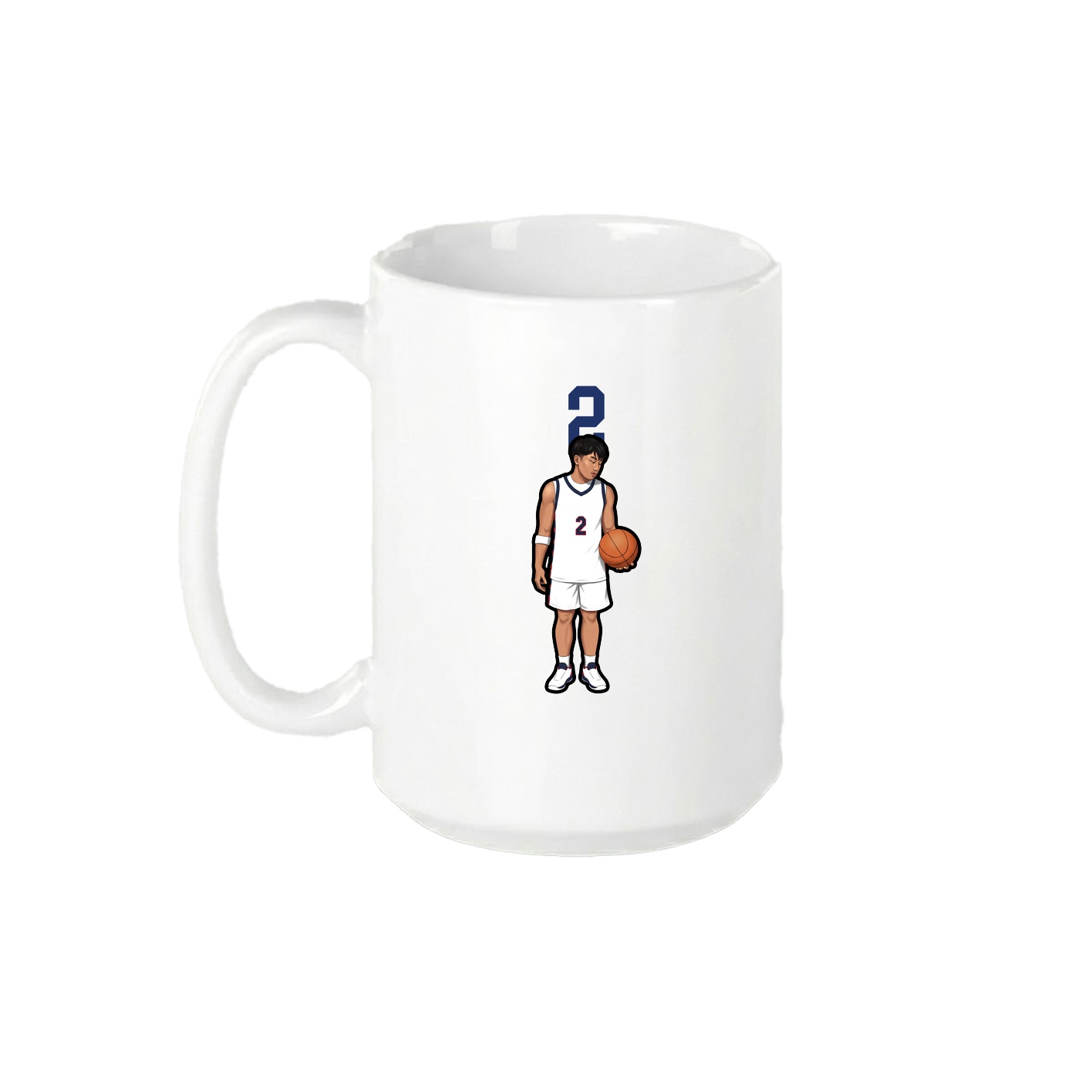 15oz Coffee Mug — Number Top in White