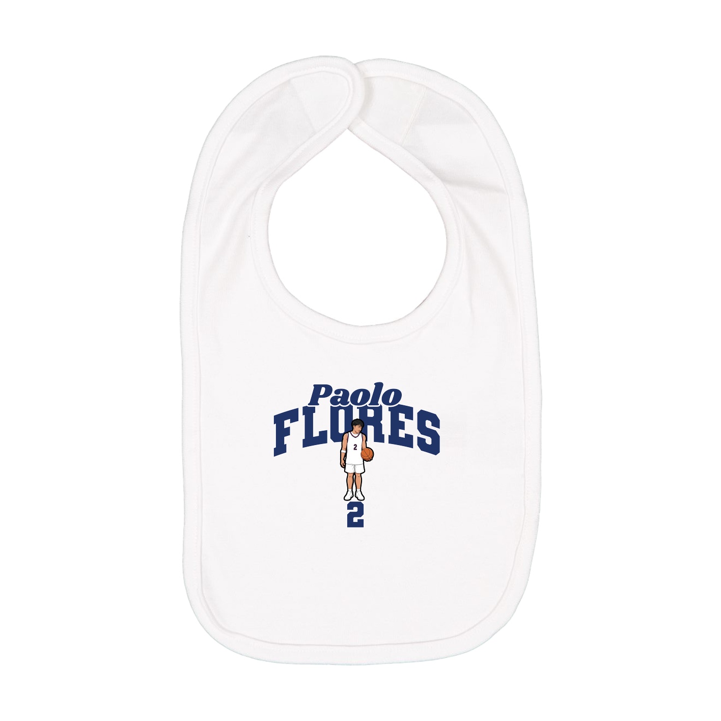 Infant Bib — Signature Arch in White