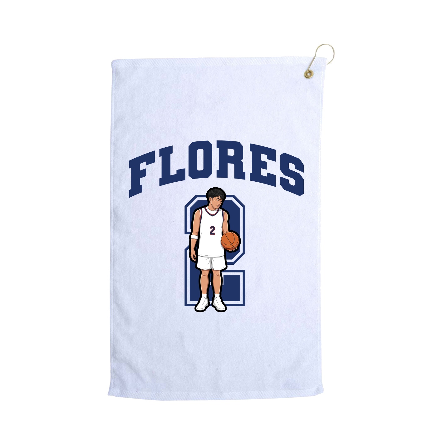 Golf Towel — Number in White