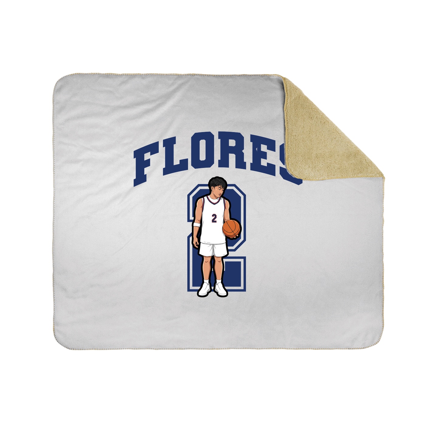 Throw Blanket — Number in White