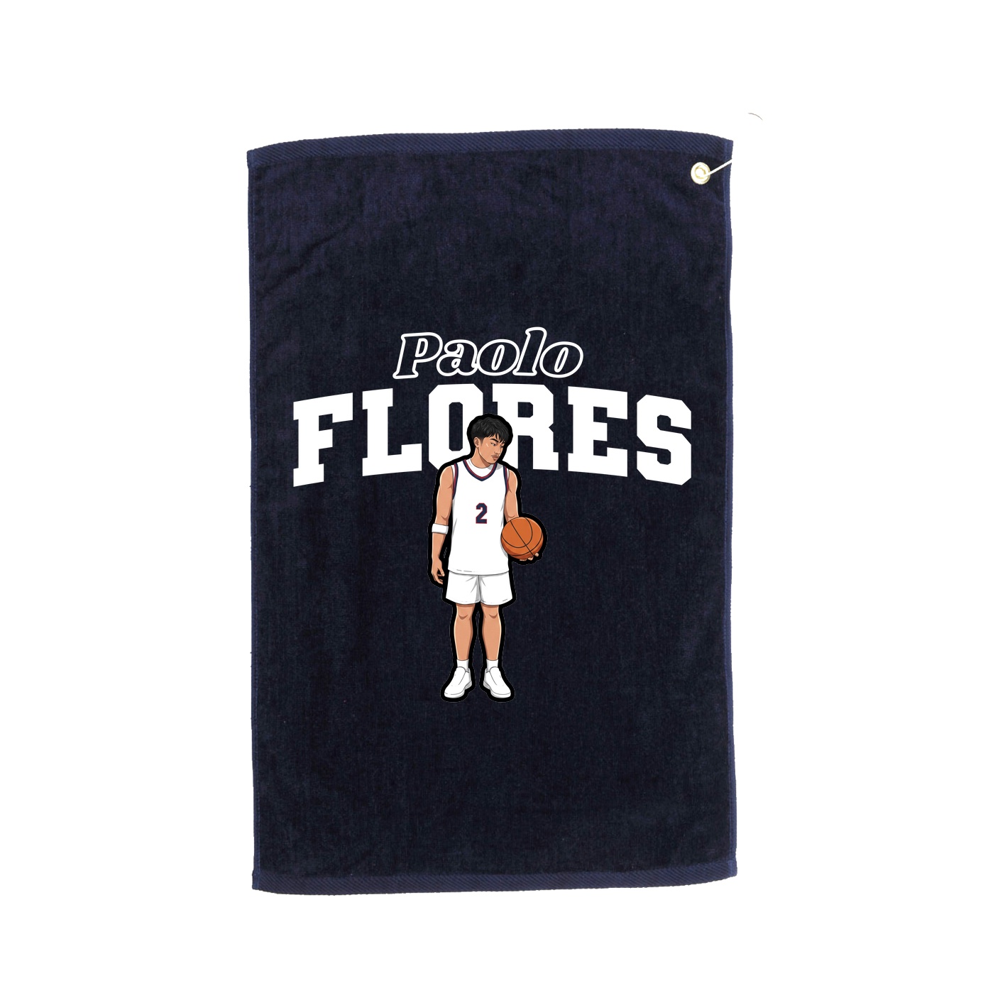 Golf Towel — Name Arch in Navy