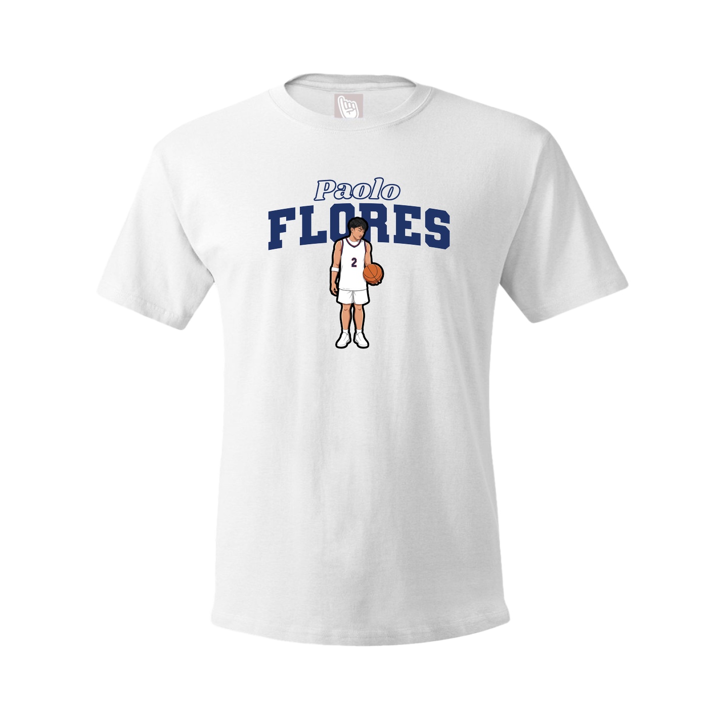 Youth Tee — Name Arch in White