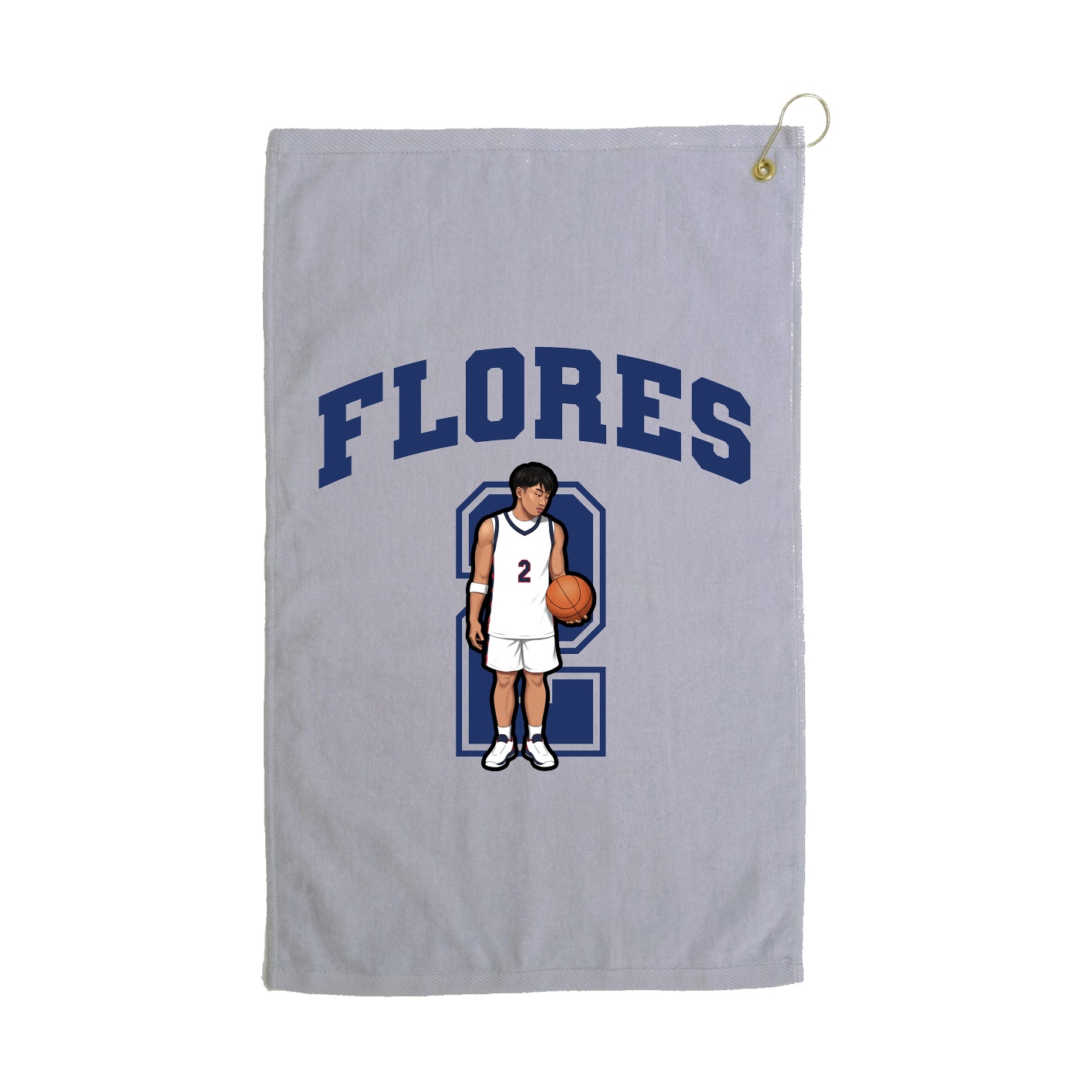 Golf Towel — Number in Grey