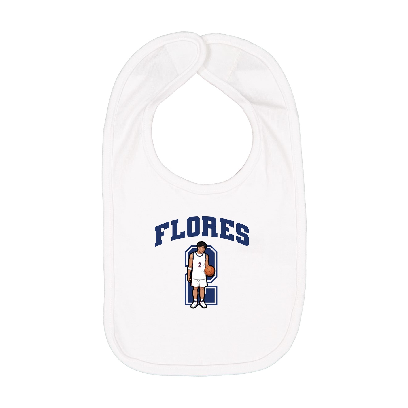 Infant Bib — Number in White