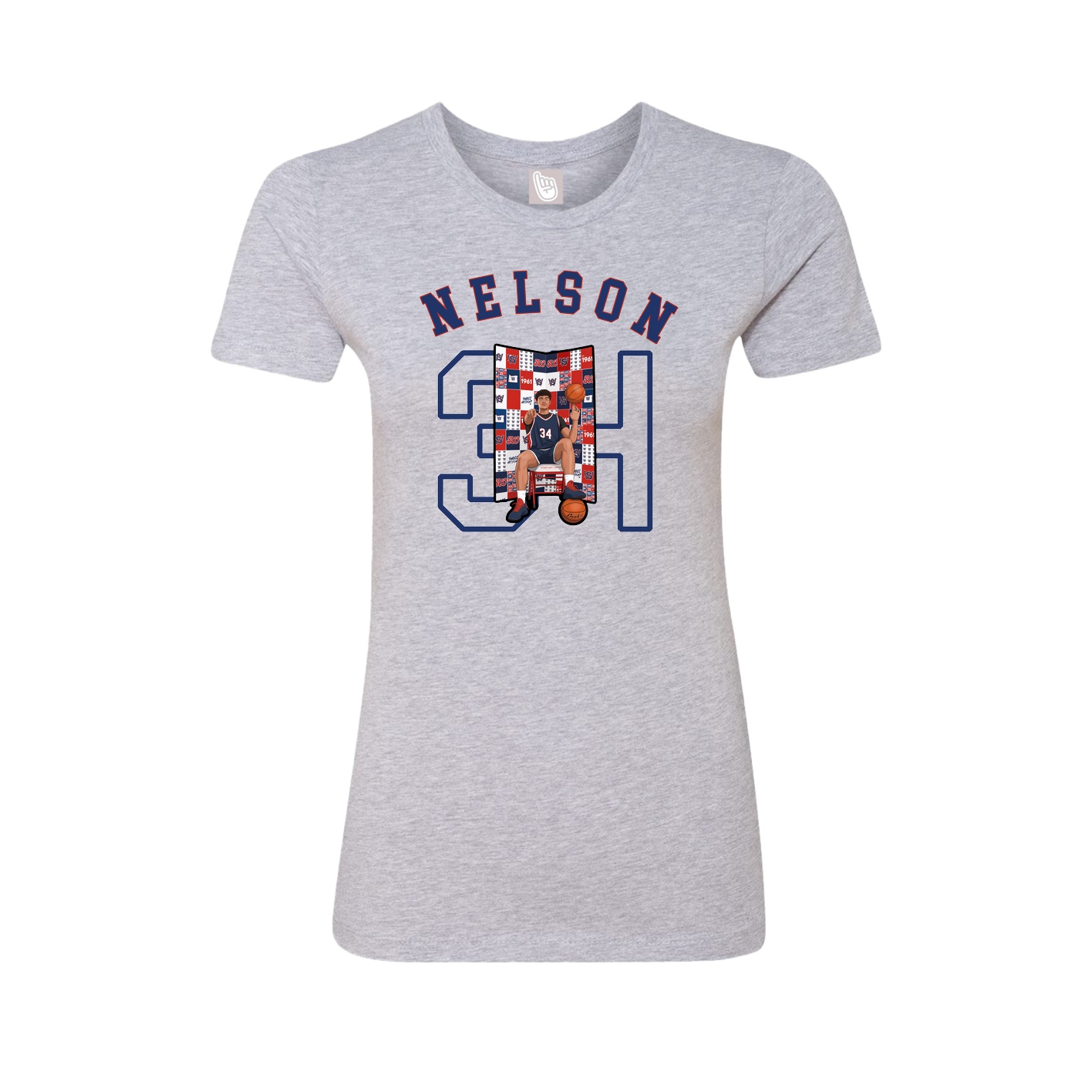 Fitted Women's Tee — Shirsey Arch in Grey