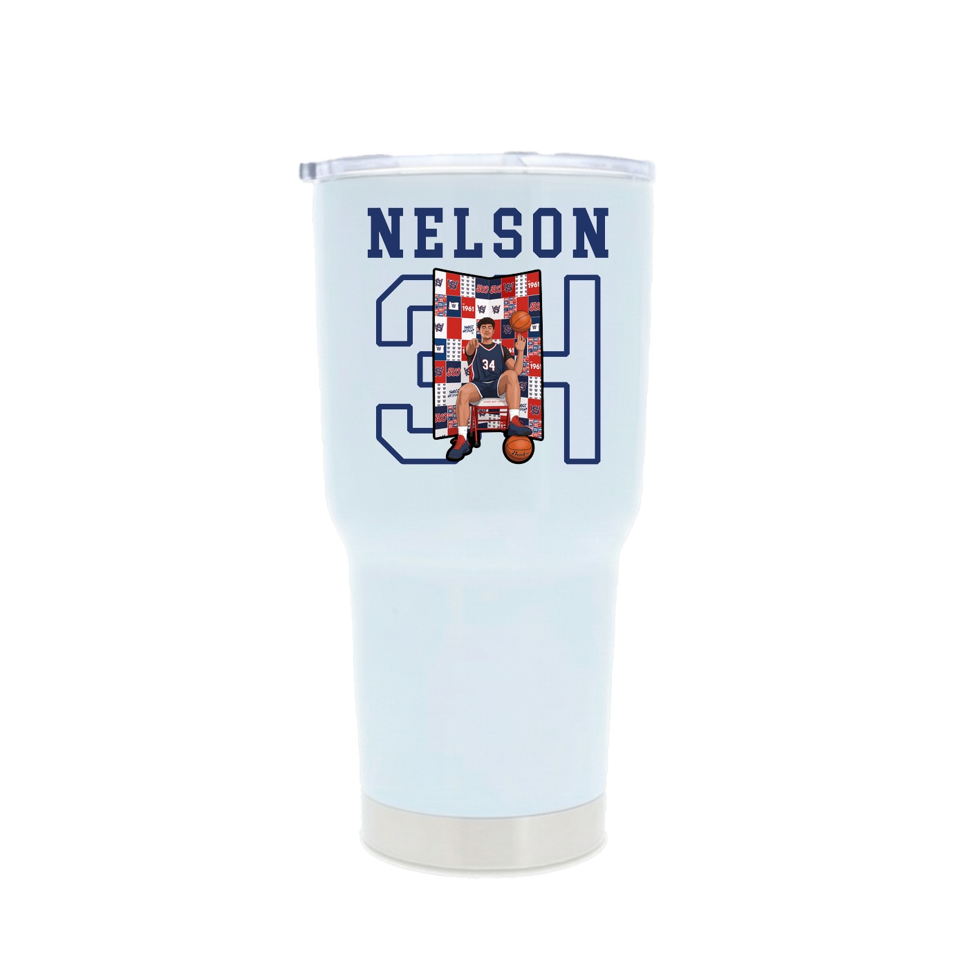 30oz Stainless Steel Tumbler — Shirsey in White