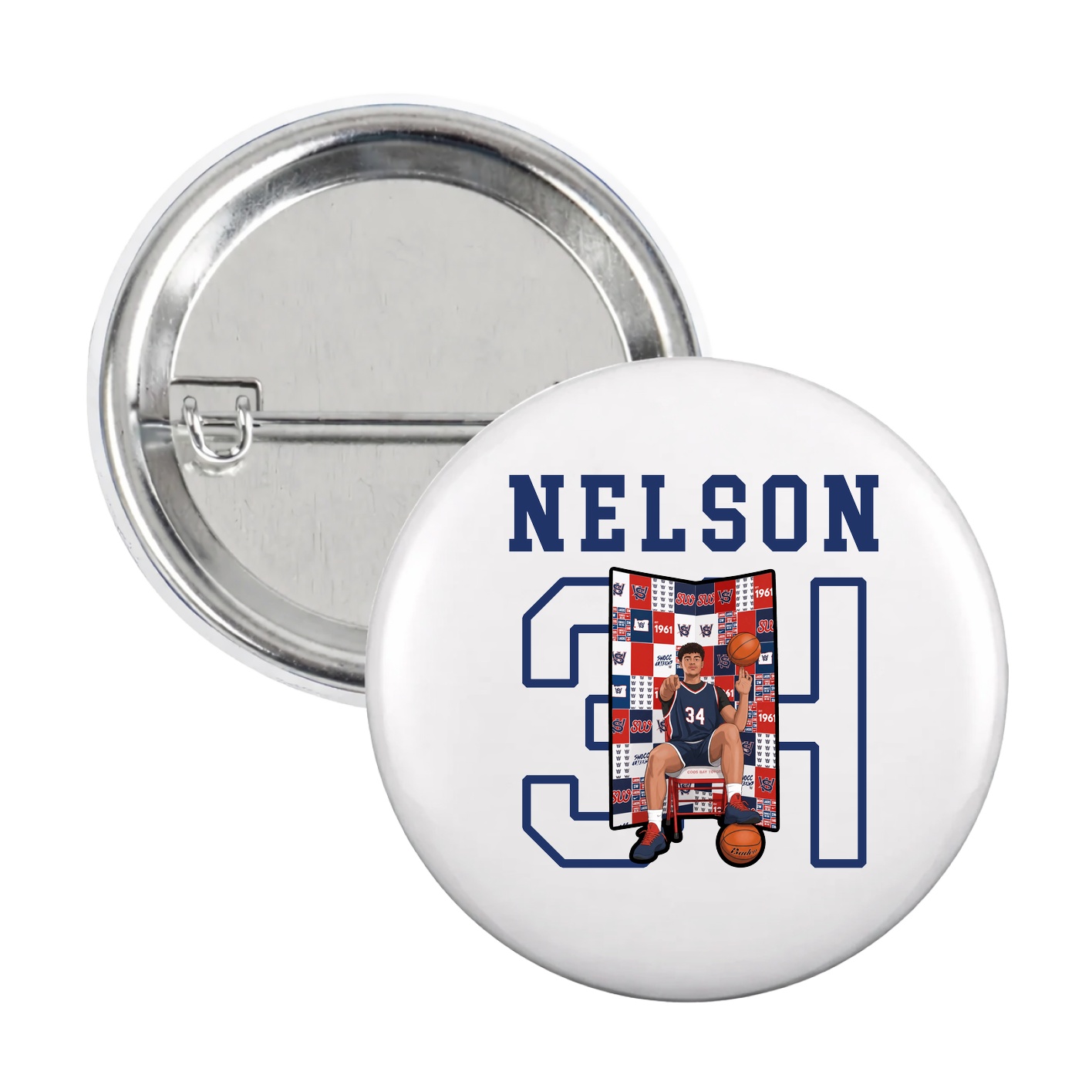 Game Day Button — Shirsey in White