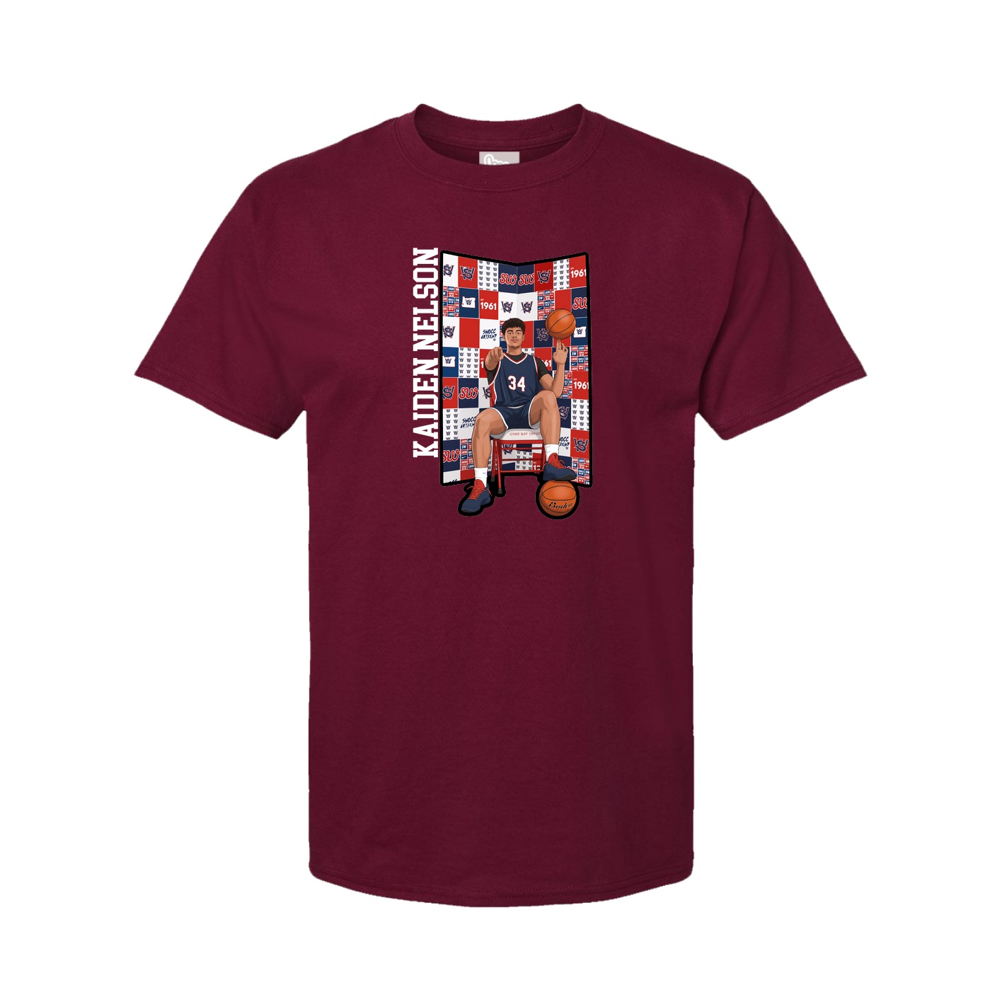 Tee — Name Vertical in Cardinal
