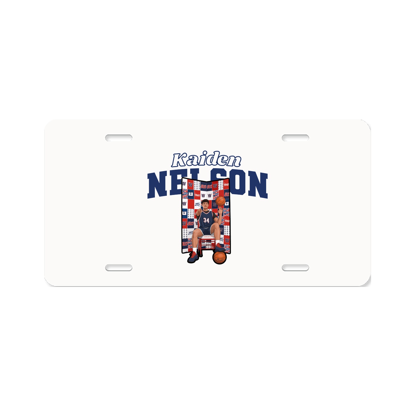 License Plate — Name Arch in Classic