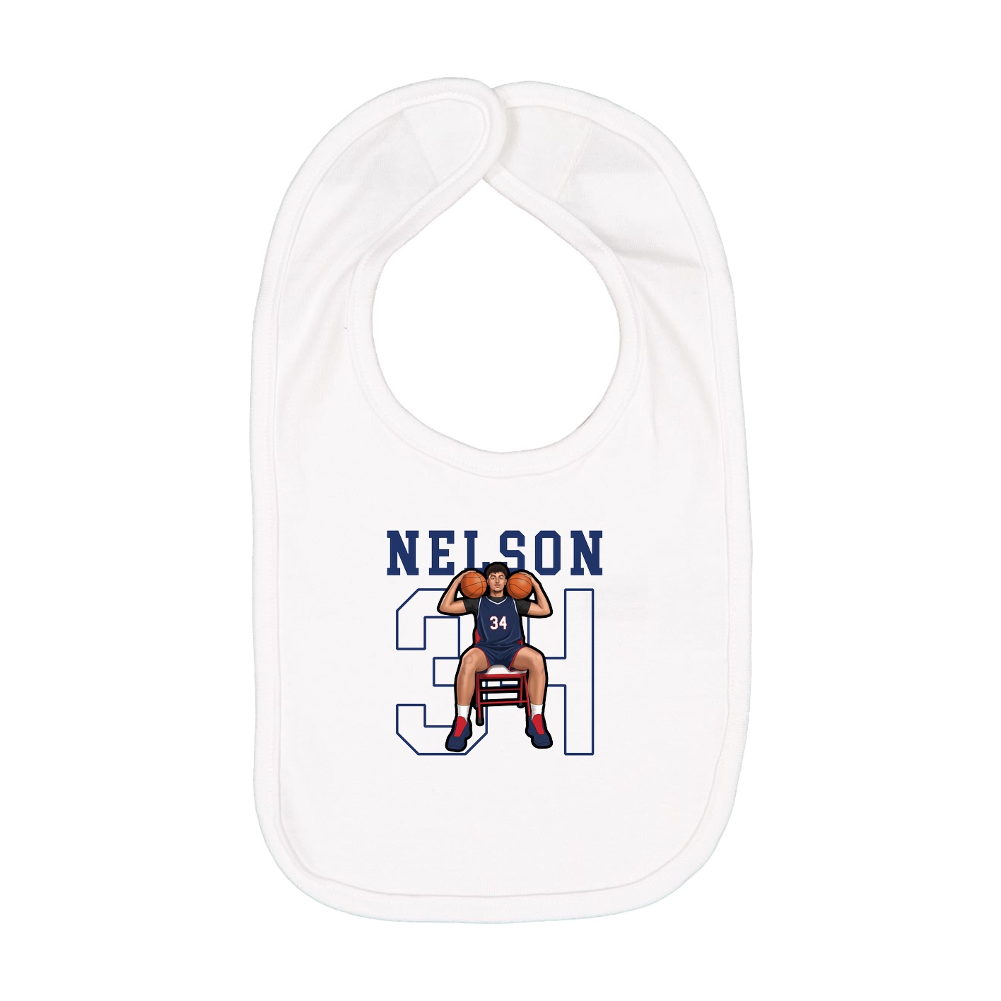 Infant Bib — Shirsey in White