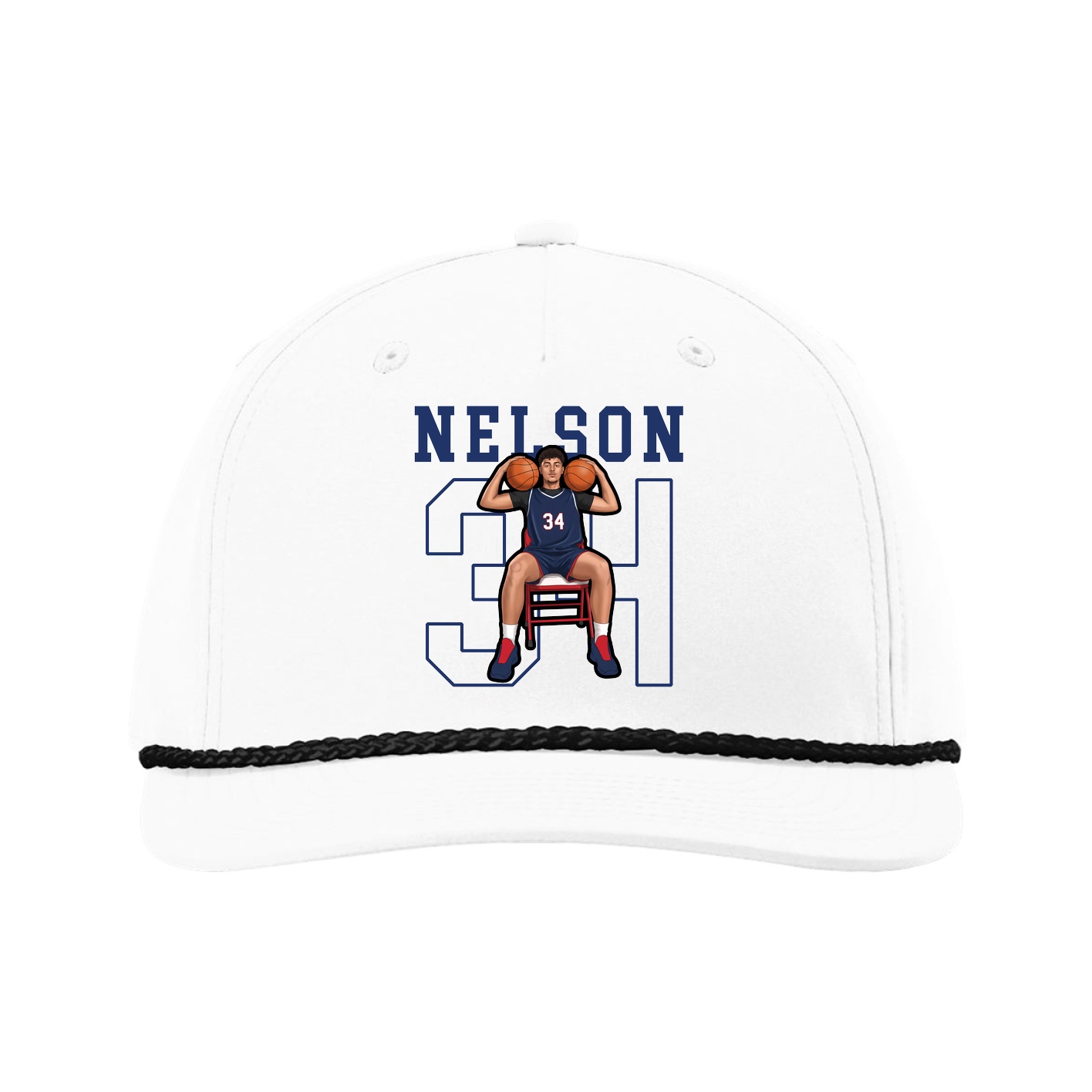 Five-Panel Classic Rope Cap — Shirsey in White