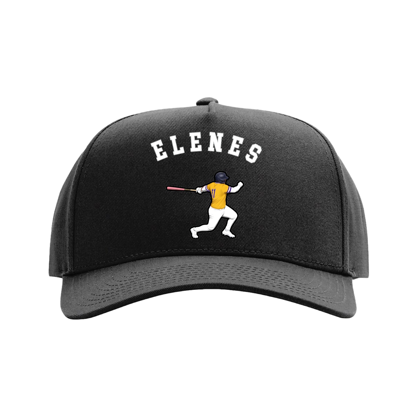 Full Fabric Five-Panel Champ Cap — Shirsey Arch in Black