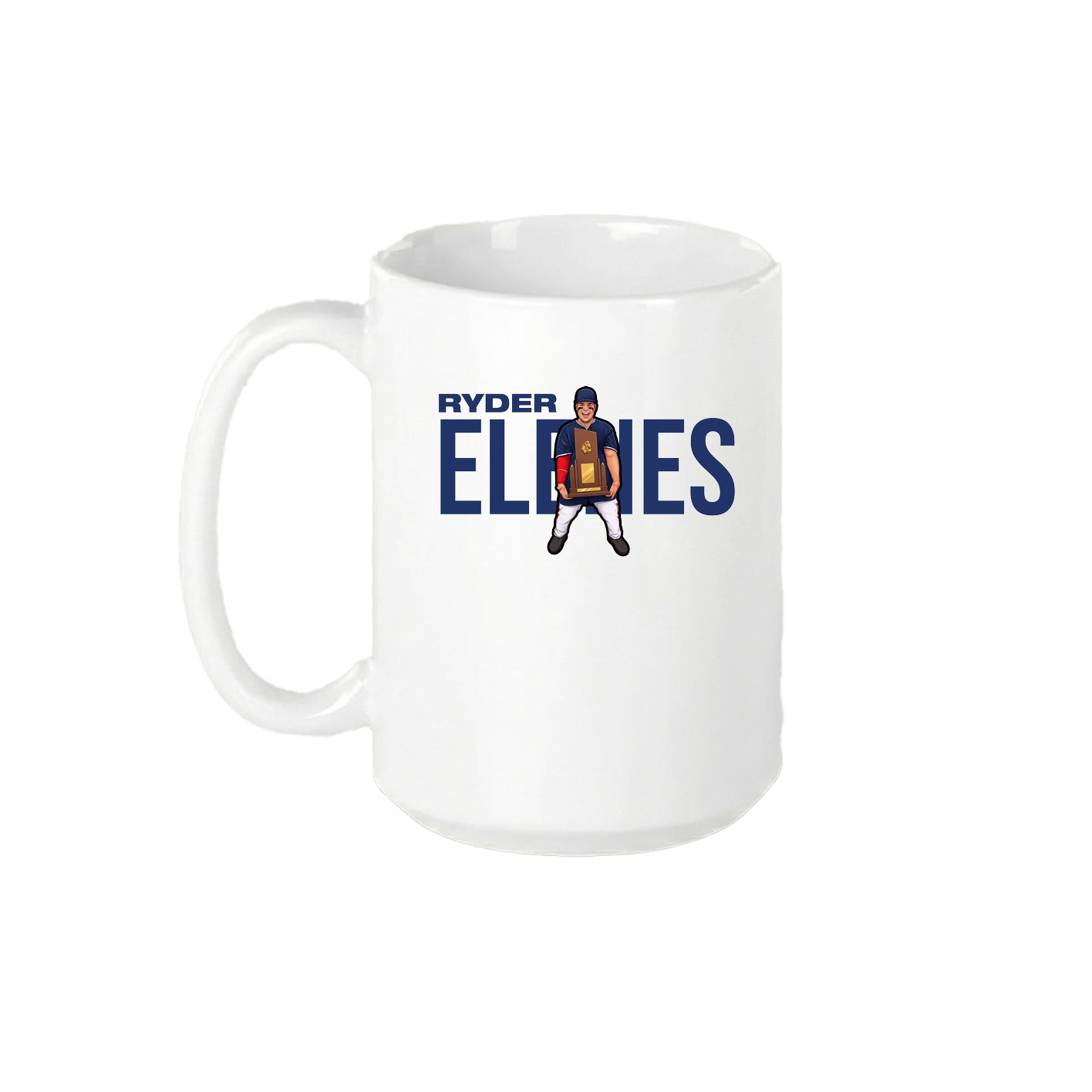 15oz Coffee Mug — Player Name in White