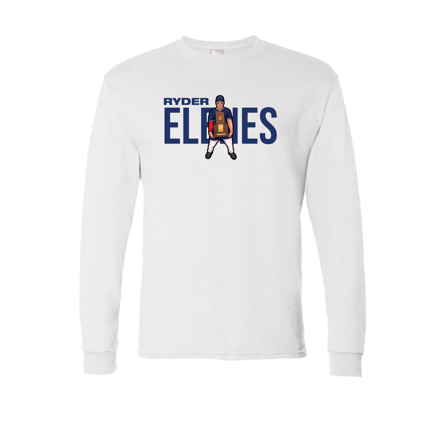 Long Sleeve Tee — Player Name in White