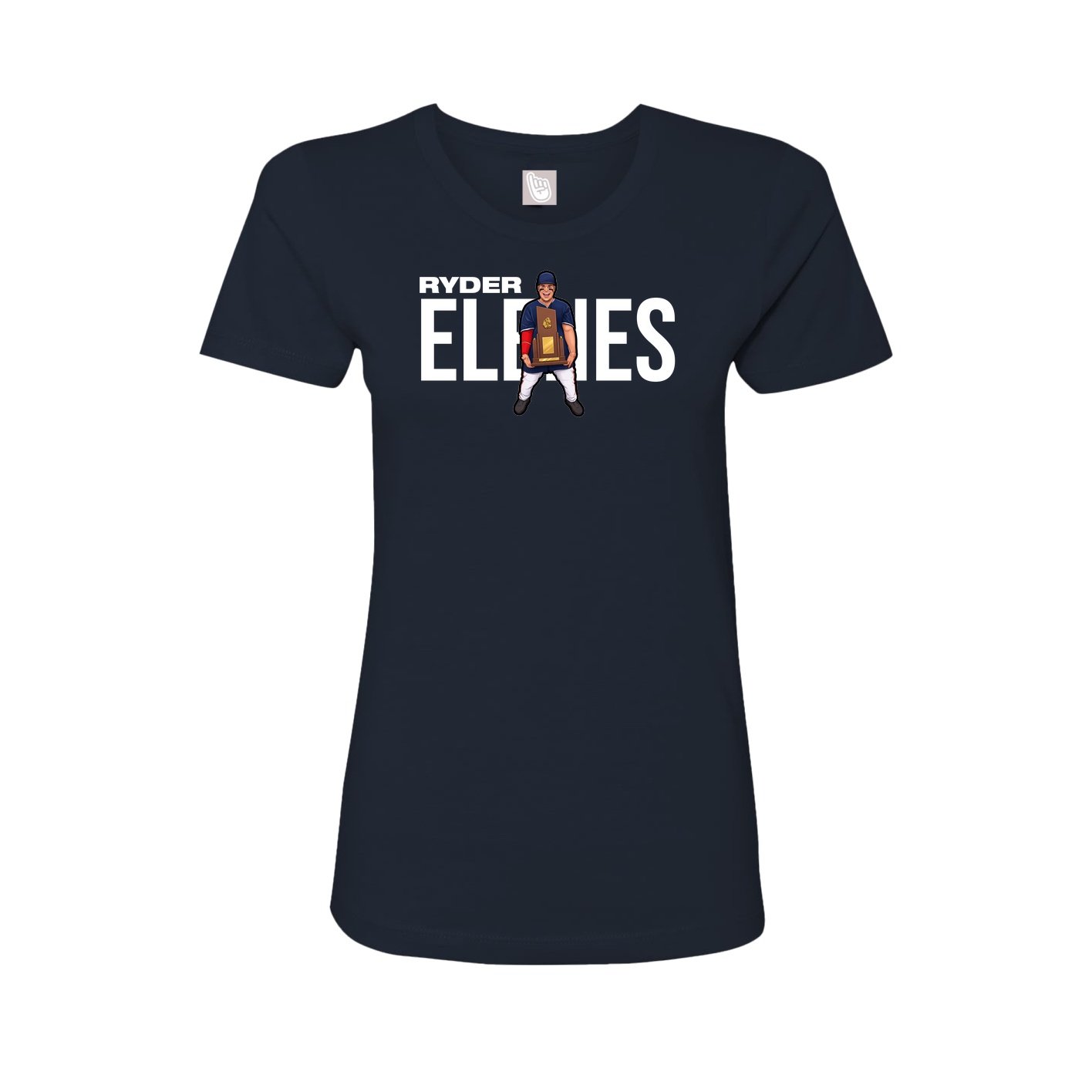 Fitted Women's Tee — Player Name in Navy