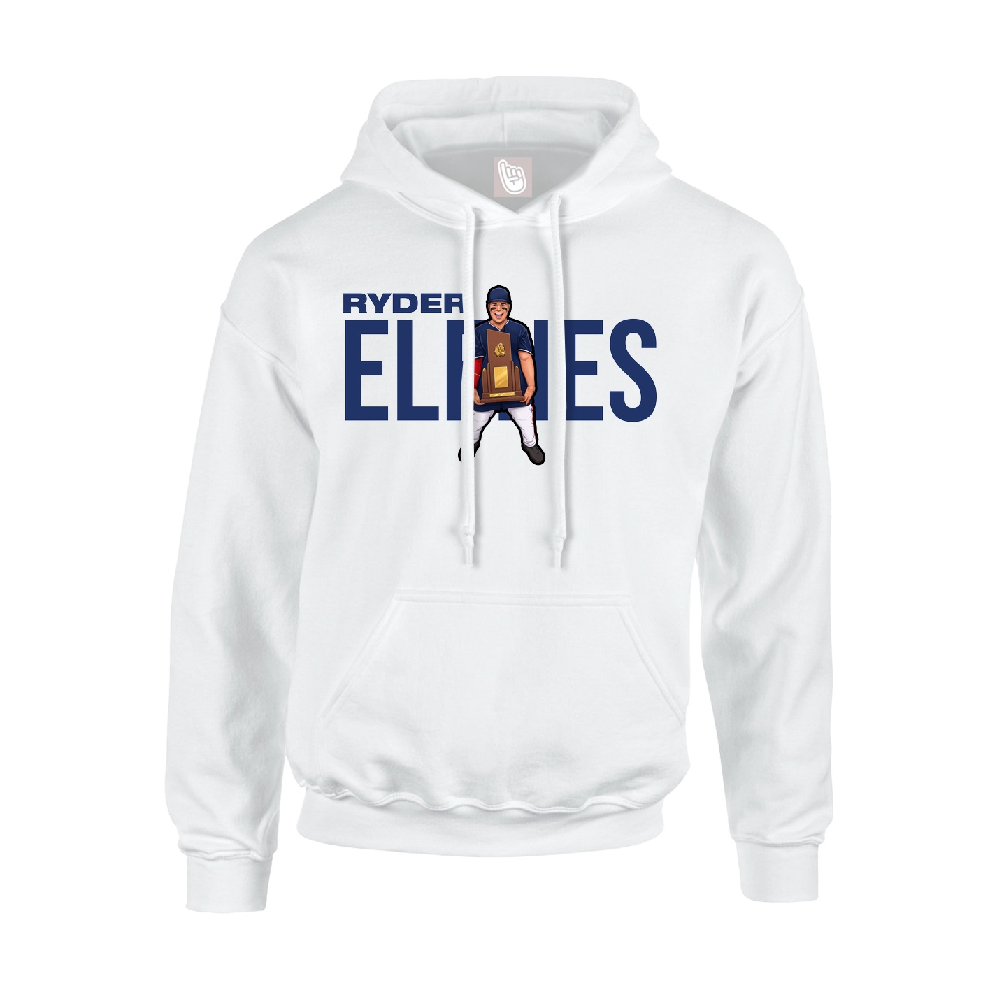 Youth Hoodie — Player Name in White