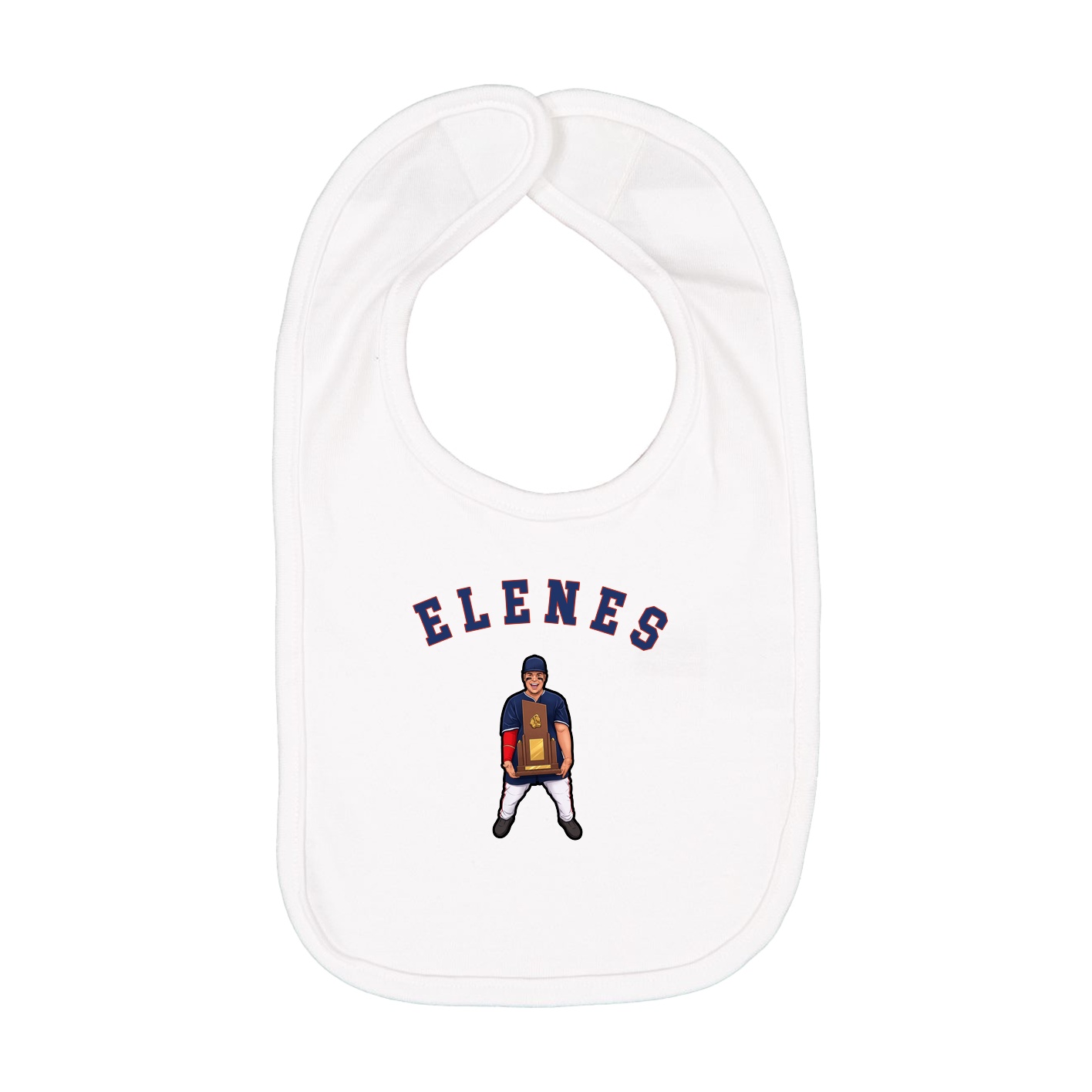 Infant Bib — Shirsey Arch in White