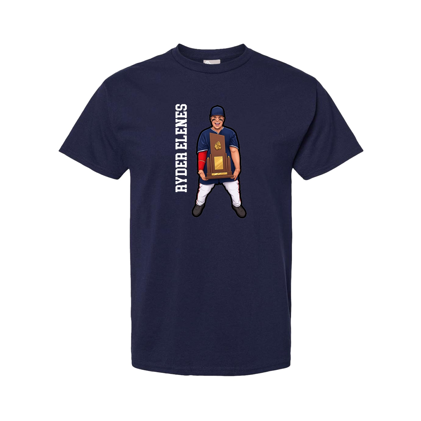 Tee — Name Vertical in Navy