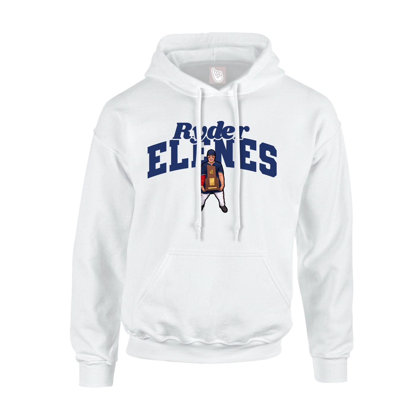 Youth Hoodie — Signature Arch in White