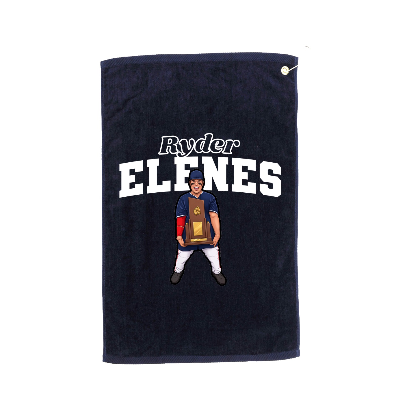 Golf Towel — Name Arch in Navy