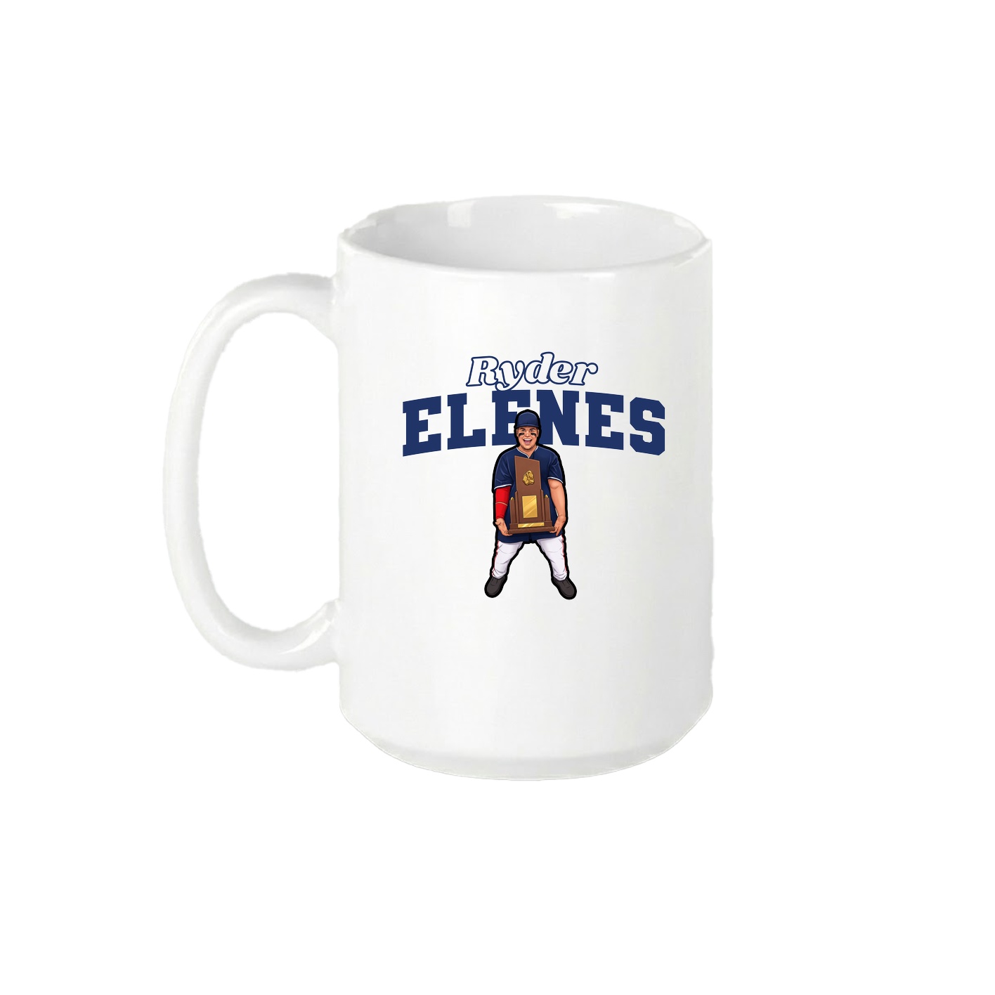 15oz Coffee Mug — Name Arch in White