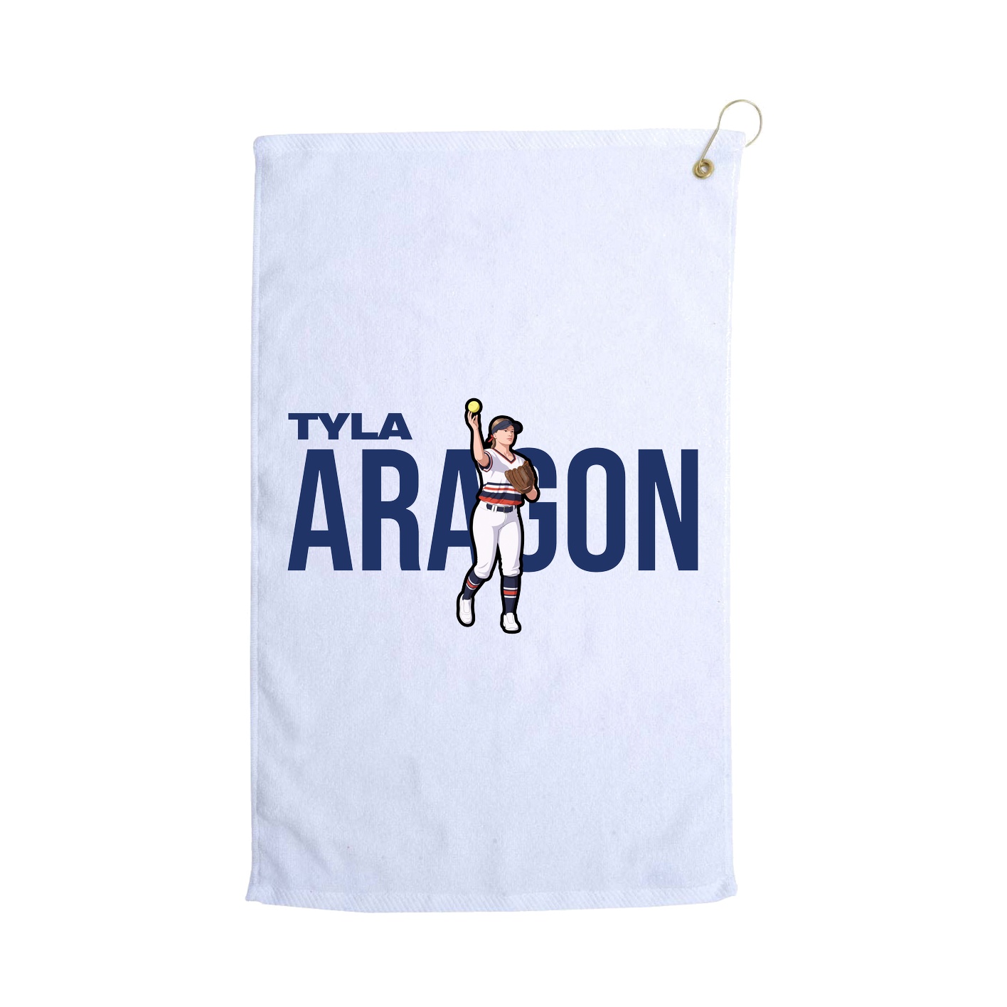 Golf Towel — Player Name in White