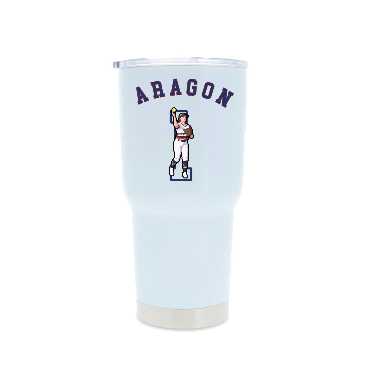 30oz Stainless Steel Tumbler — Shirsey Arch in White