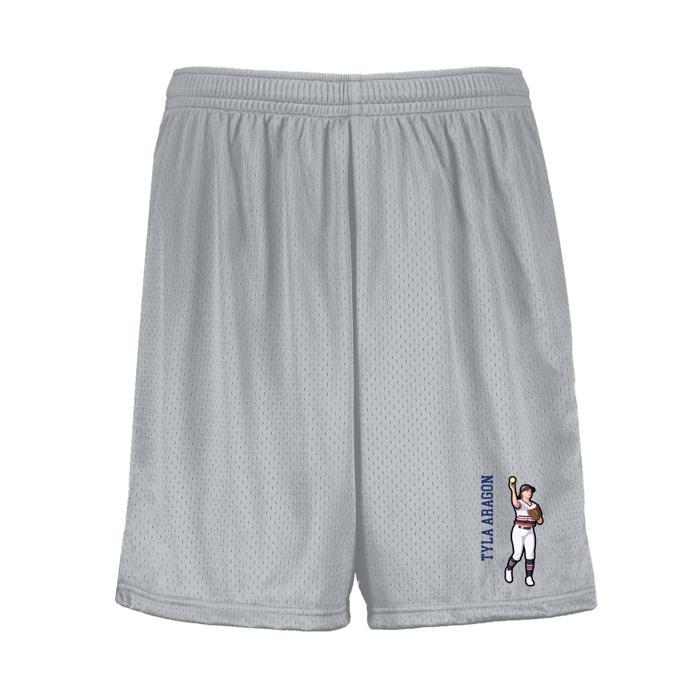Shorts — Name Vertical in Silver
