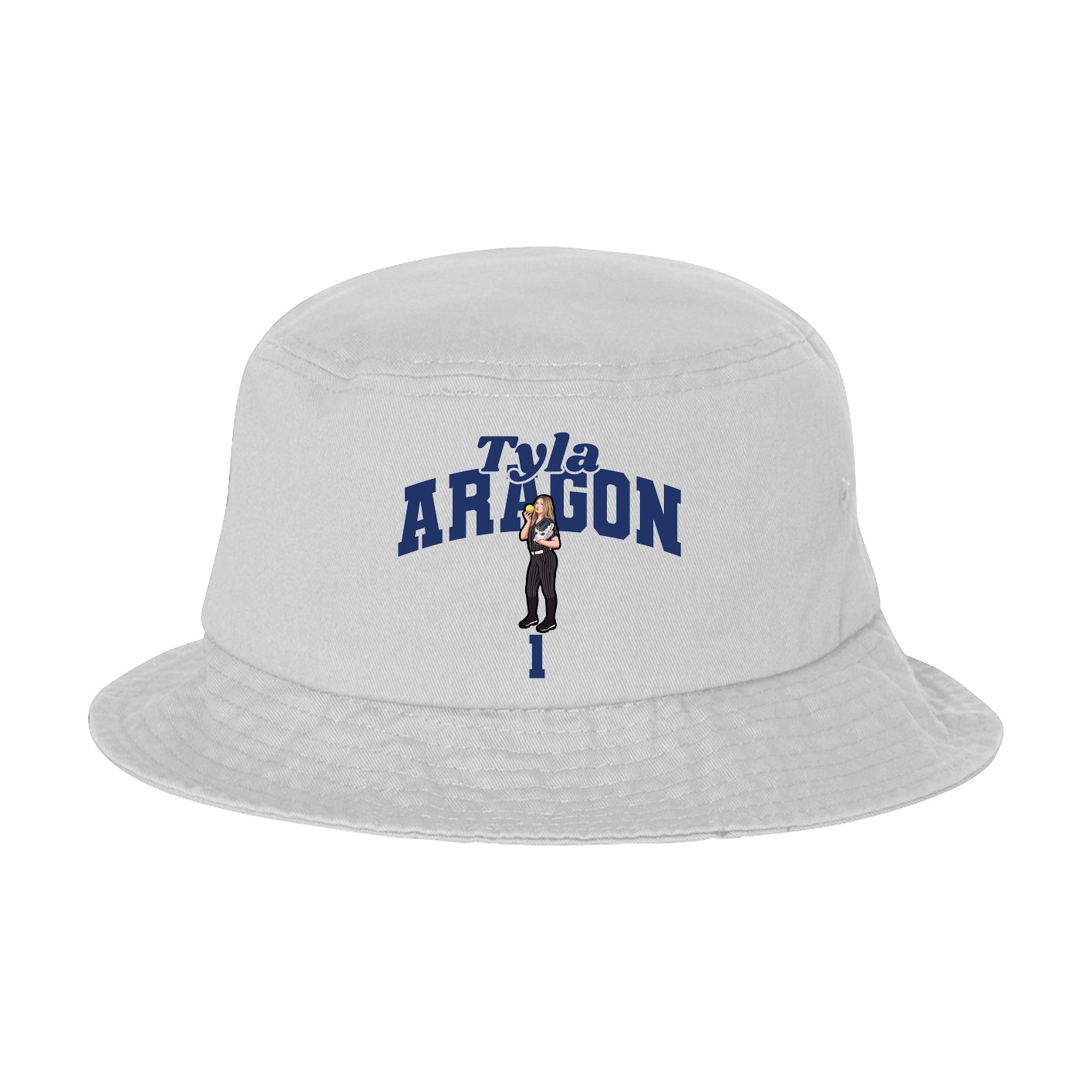 Bucket Cap — Signature Arch in White