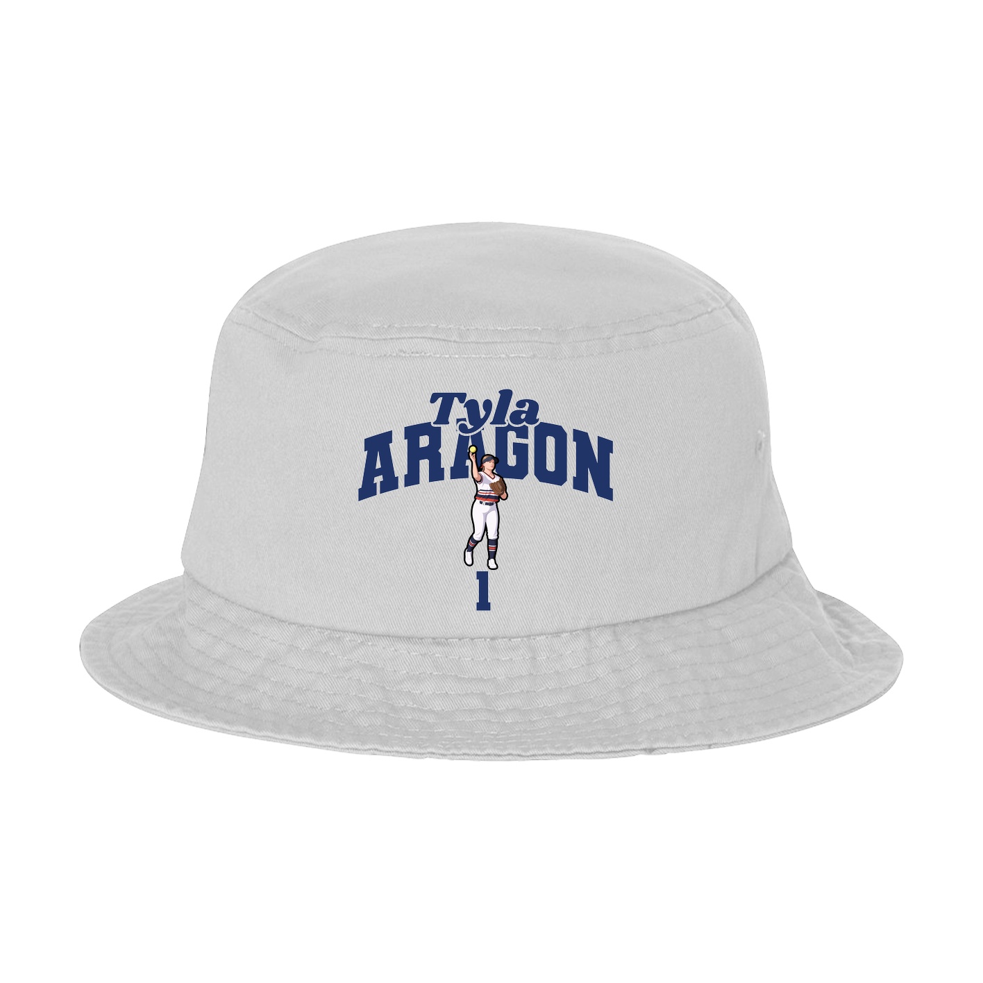 Bucket Cap — Signature Arch in White