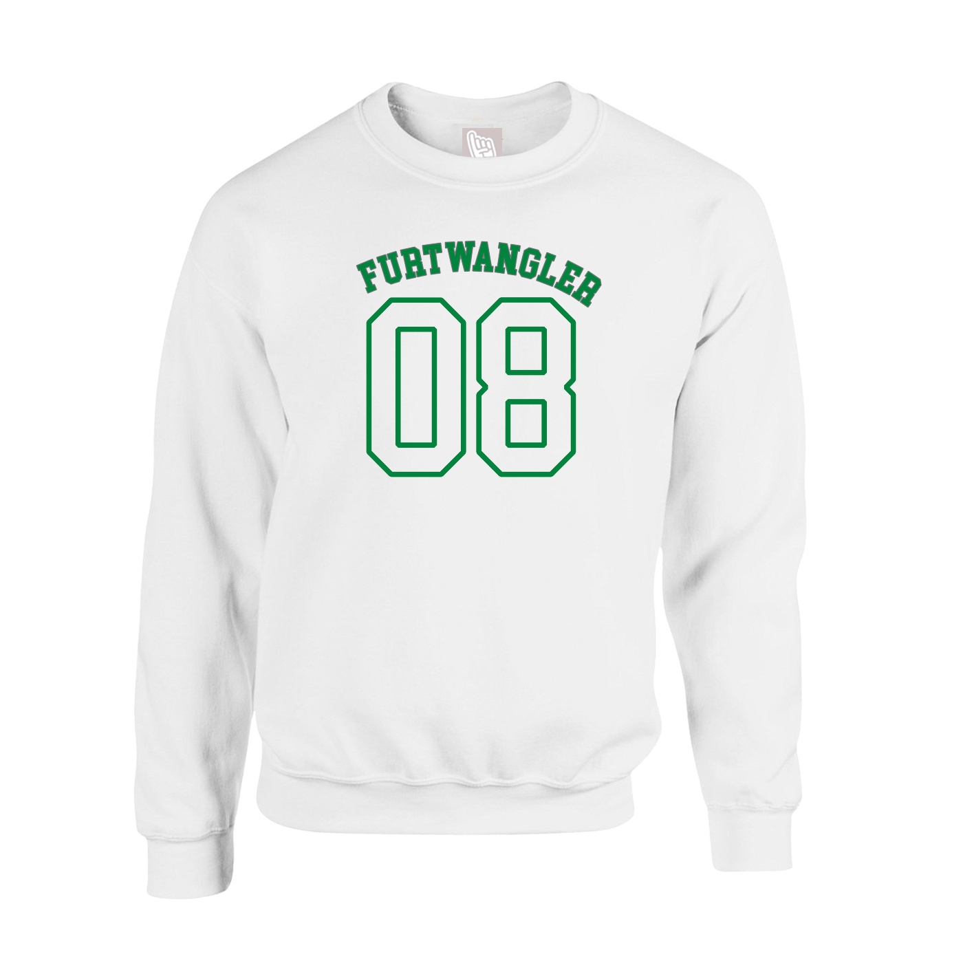 Fleece Crew — Shirsey Arch in White